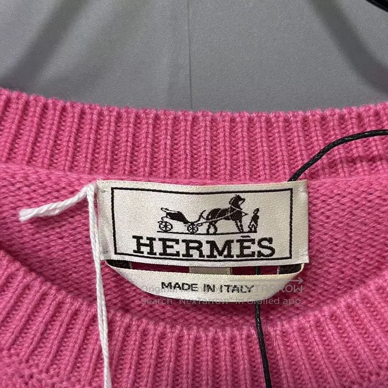 Hermes Hermes Pink Jacquard Pattern Cashmere Sweater Size M / US 6-8 / IT 42-44 - 5 Thumbnail