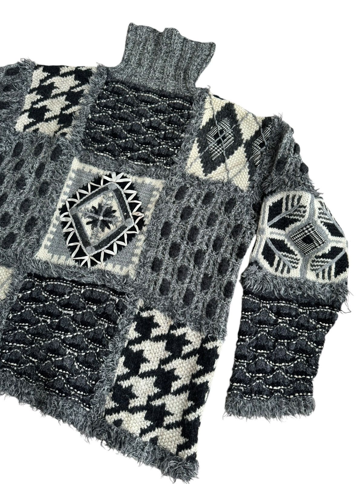 90s Yoshiyuki Konishi　H/S Crochet Knit ⚡️⚡️Vintage Ficce Yoshiyuki Konishi Hand Knit Art Design