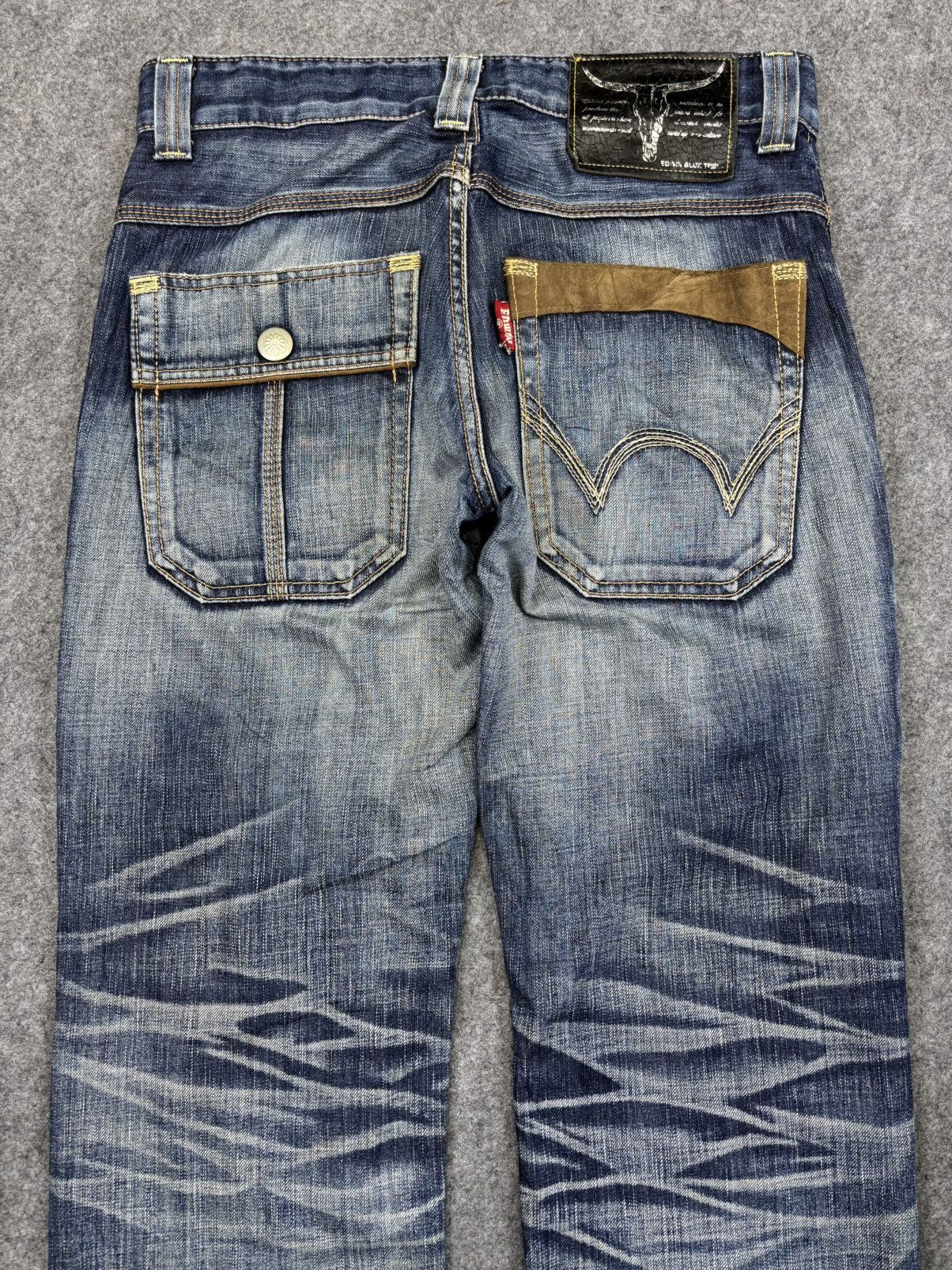 Edwin 💥Thrashed💥Sick Edwin Raw Fades Bush Denim F940 Size US 32 / EU 48 - 19 Thumbnail