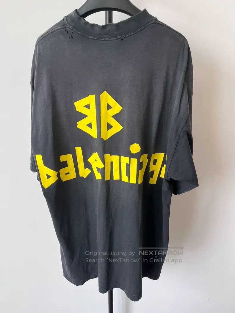 Balenciaga Balenciaga Tape letter Logo printed plain knit round neck Size US M / EU 48-50 / 2 - 2 Thumbnail