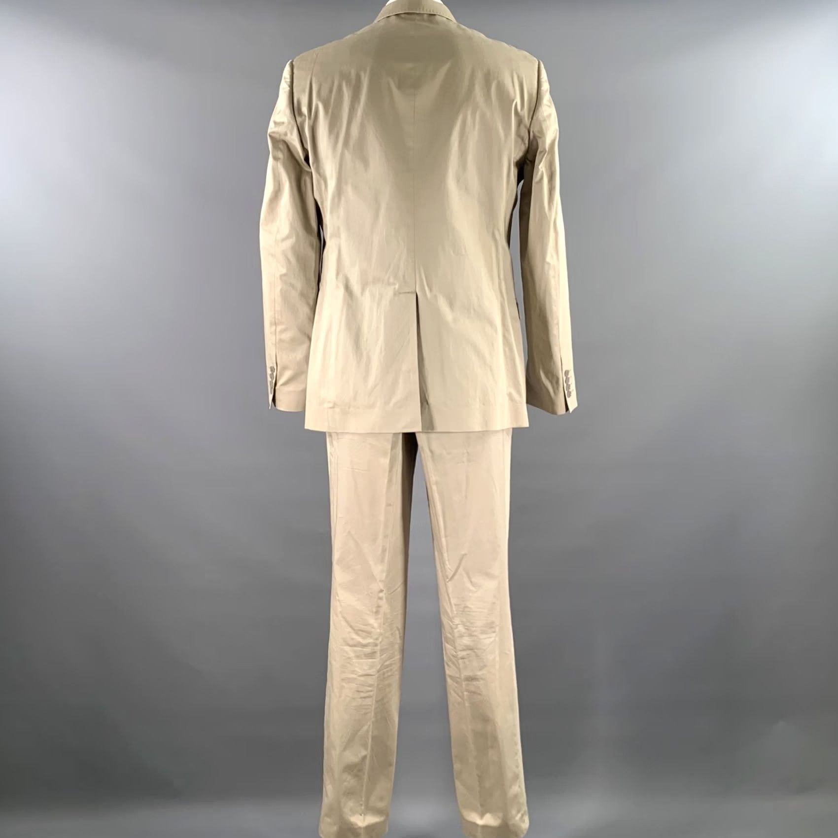 Dolce & Gabbana DOLCE & GABBANA Size 46 Khaki Notch Lapel Suit Mens Adult Regular 38 46 Khaki Solid Notch Lapel Italy" Size 38R - 3 Thumbnail