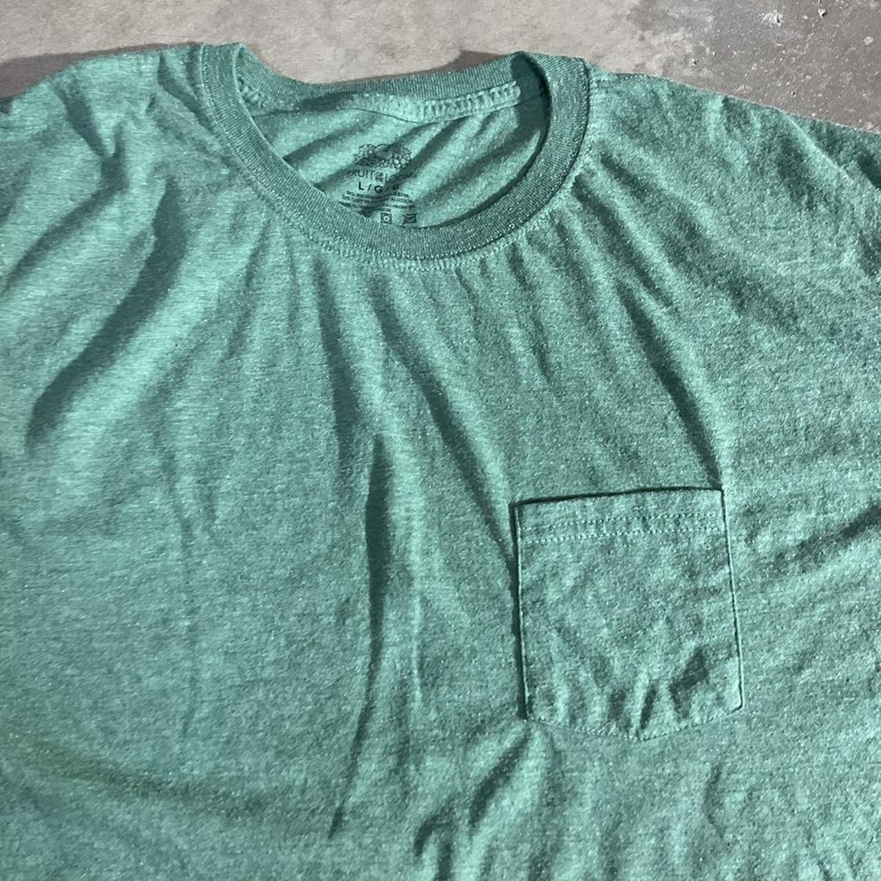 Fruit Of The Loom Basic Green Short Sleeve Fruit Of The Loom Tee Size US L / EU 52-54 / 3 - 2 Thumbnail