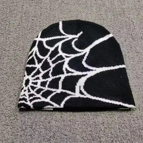 Other Spider Web No Cuff Knit Skully Beanie Hat Black Size ONE SIZE - 2 Thumbnail