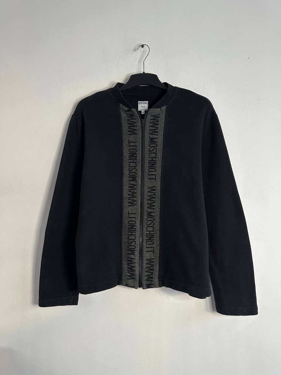 Moschino Moschino Jeans Black Wool Zip Sweatshirt Made in Italy Y2K Size US M / EU 48-50 / 2 - 1 Thumbnail