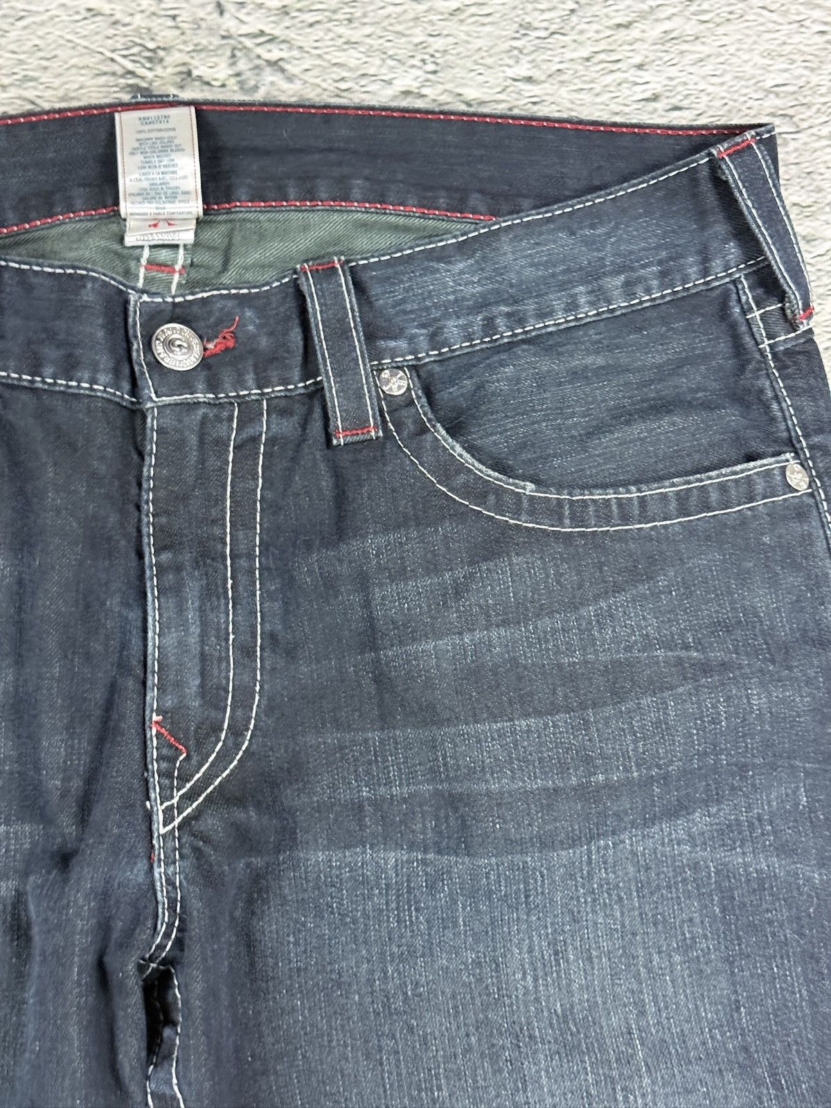 True Religion True Religion jeans straight denim red rope stitching Size US 38 / EU 54 - 8 Thumbnail