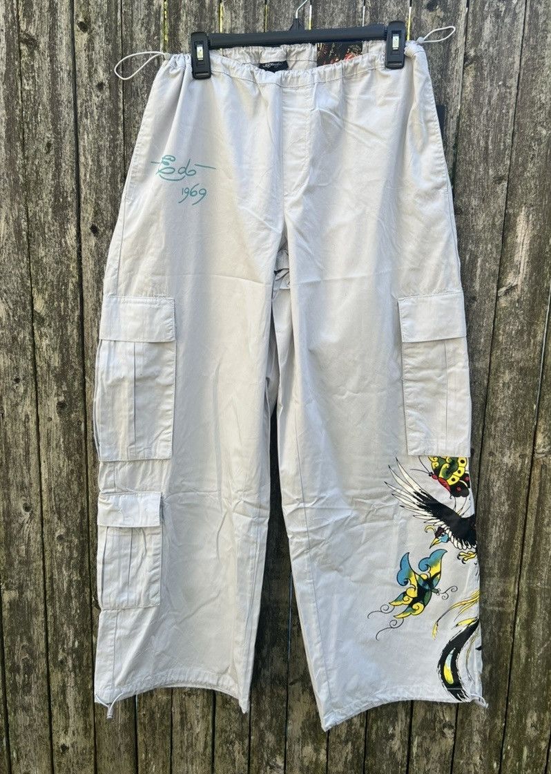 Ed Hardy Authentic Ed Hardy Lightweight Butterfly Cargo Pants L Size 36" / US 14 / IT 50 - 5 Thumbnail