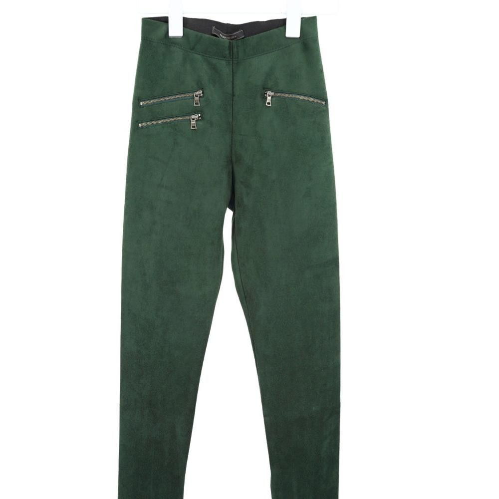 Bcbgmaxazria NWT BCBG Max Azria Green Suede Zipper Pants Size 26" / US 2 / IT 38 - 1 Thumbnail