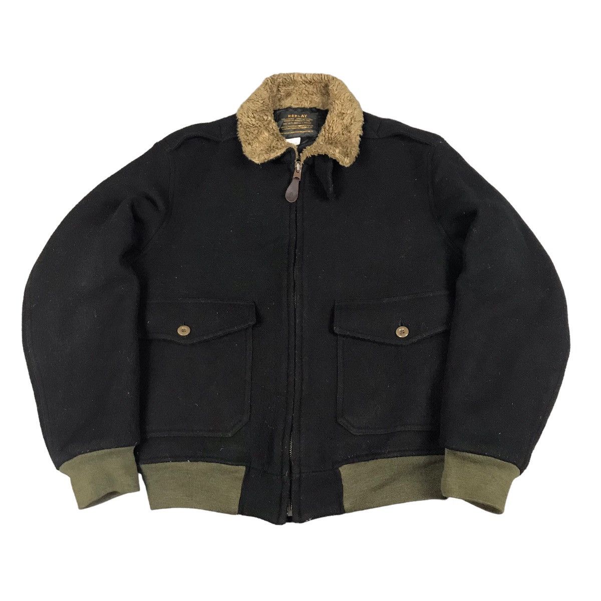 Japanese Brand × Replay RARE🔥REPLAY WOOL ZIPPER JACKET Size US L / EU 52-54 / 3 - 1 Thumbnail