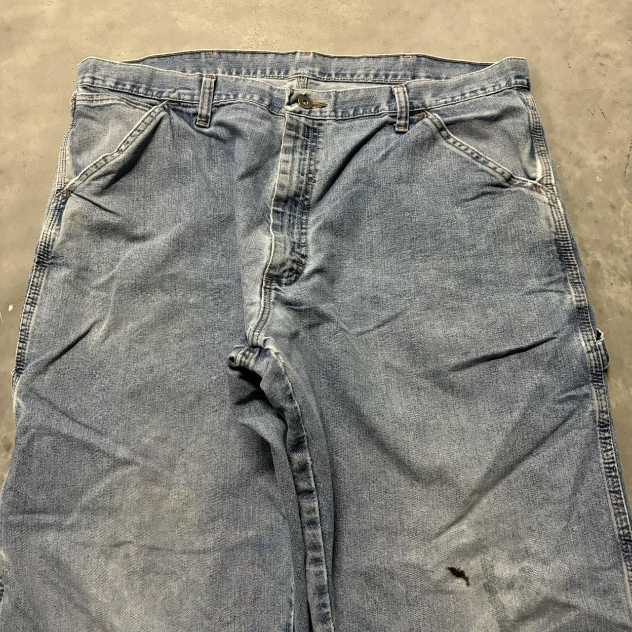 Japanese Brand × Vintage Crazy Vintage Y2K/2000s Baggy Carpenter Skater Workwear Denim Jeans! Size US 38 / EU 54 - 5 Thumbnail