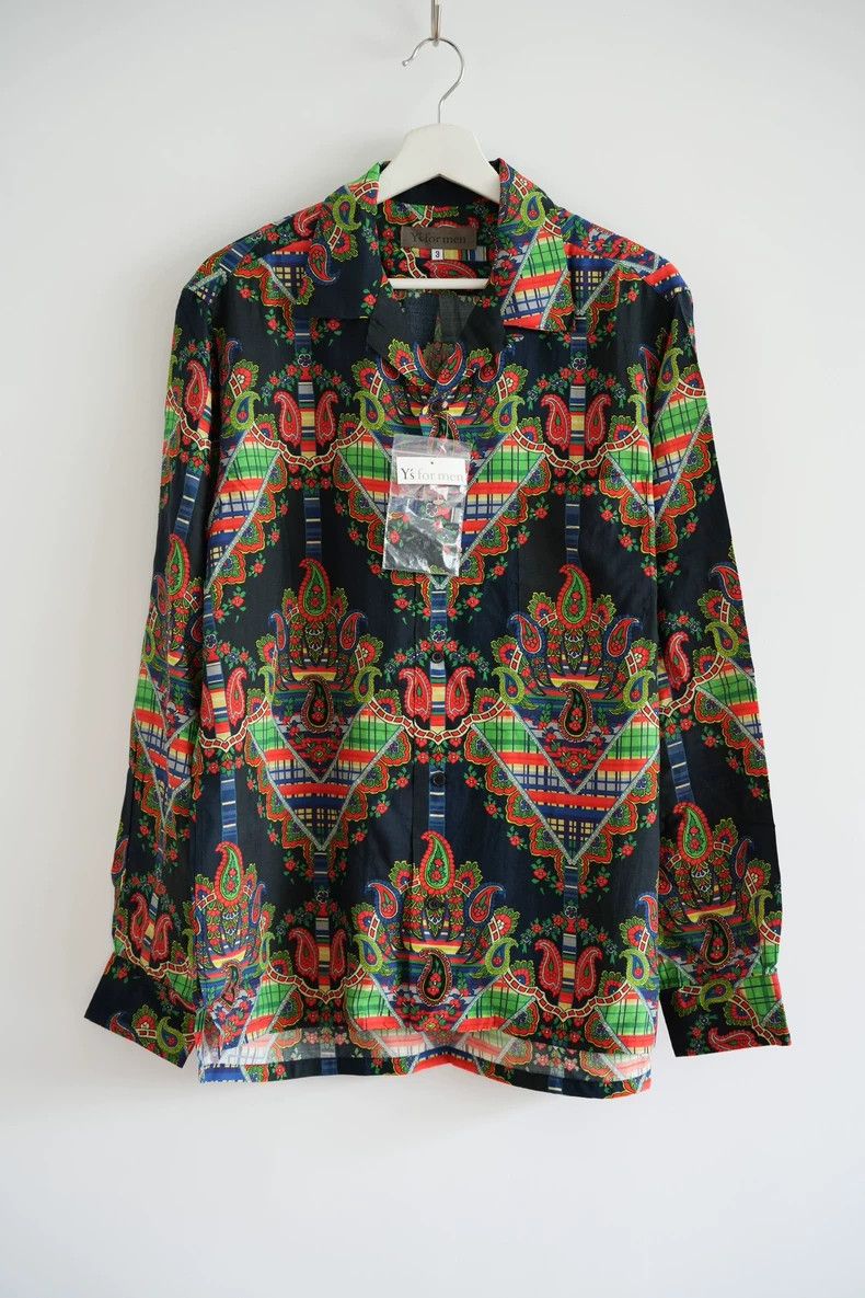 Yohji Yamamoto Yohji Yamamoto 04ss cashew flower printed silk shirt 2502- Size US L / EU 52-54 / 3 - 1 Thumbnail