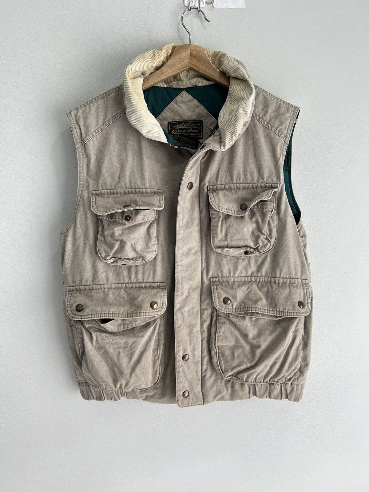 Eddie Bauer Vintage 90s Eddie Bauer Multi Pocket Utility Vest jacket Size US M / EU 48-50 / 2 - 1 Thumbnail