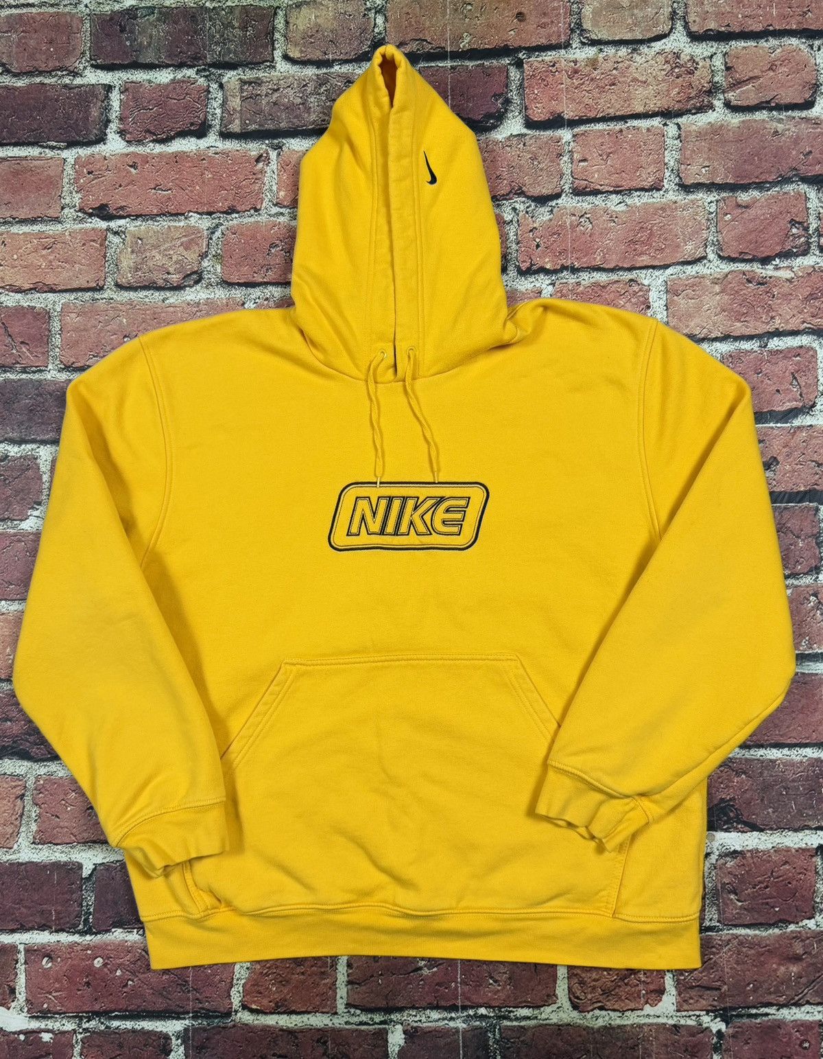 Nike Vintage Nike Hoodie Spell Out Center Logo Sweatshirt Y2K Size US XL / EU 56 / 4 - 1 Thumbnail