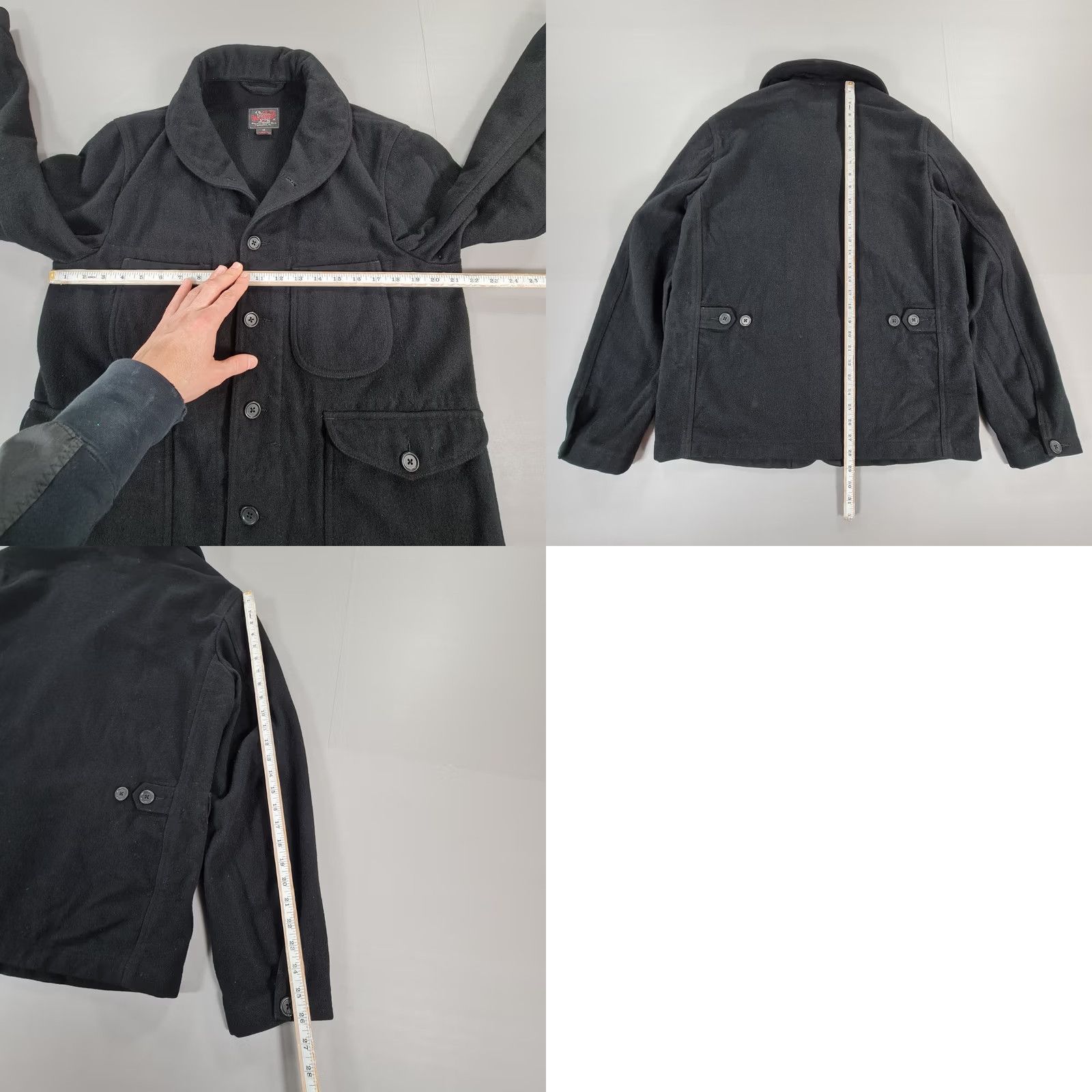 Vintage Woolrich Mens Jacket Black Medium Woolen Mills Daiki Suzuki Maine Guide Shacket Military Jacket Field Wool 100% Wool Unlined Pockets Regular Mens Size US M / EU 48-50 / 2 - 8 Thumbnail