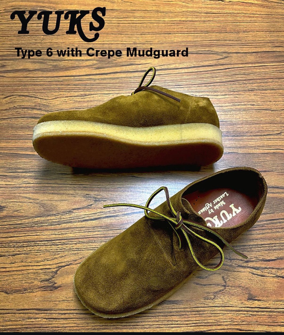 Yuketen Type 6 With Crepe Mudguard Leather Artisan Moccasin Size US 9 / EU 42 - 1 Thumbnail