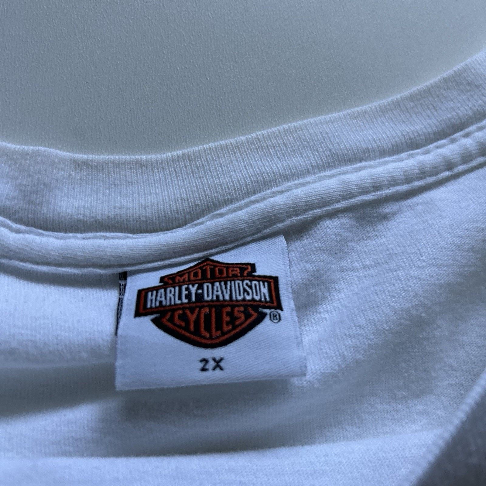 Harley Davidson × Vintage Vintage Harley Davidson T-Shirt 2XL White Y2K USA Gator Art Size US XXL / EU 58 / 5 - 6 Thumbnail