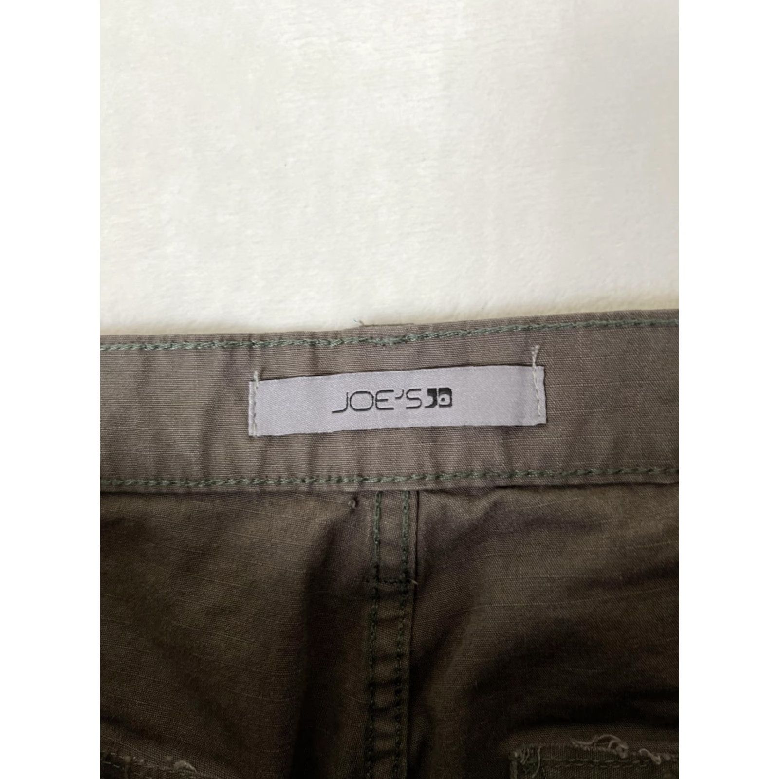 Vintage Joe's Pants Women's 28 Green Twill Chino Straight Leg Casual Ripstop Size 28" / US 6 / IT 42 - 3 Thumbnail