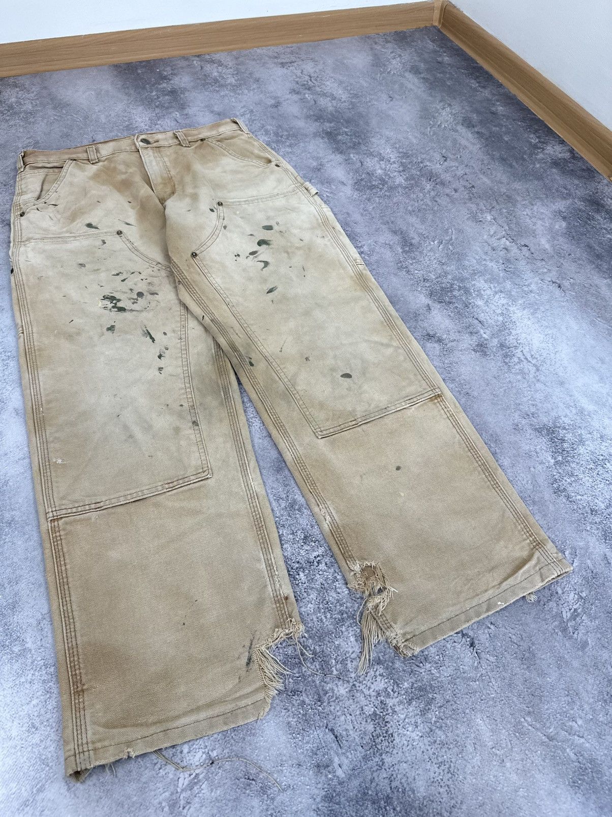 Carhartt Vintage 90s Carhartt USA Double Knee Distressed Work Pants Size US 32 / EU 48 - 3 Thumbnail