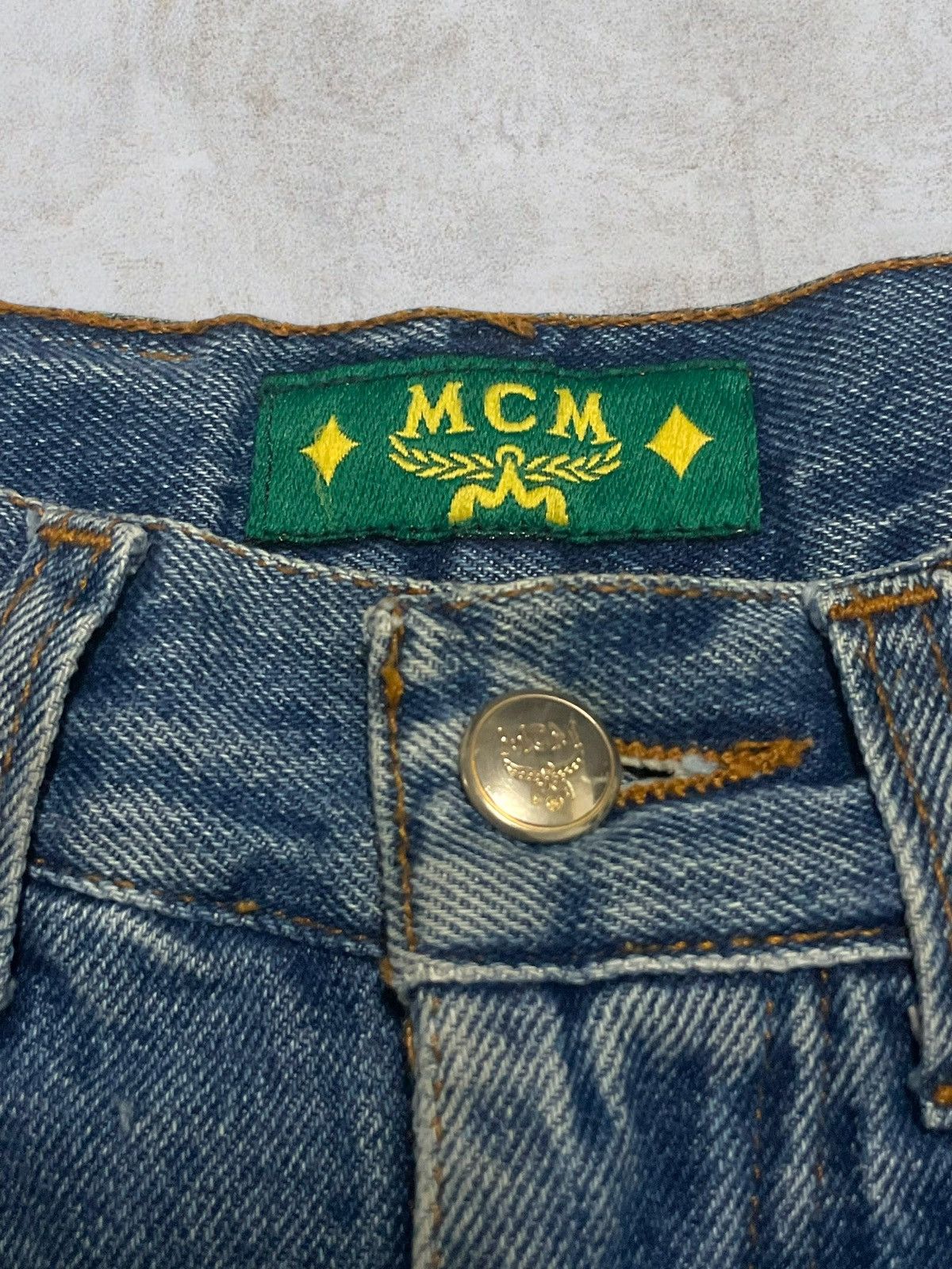 MCM MCM Embroidery Logo High Waist Gold Plate Button Blue Jeans Size 28" / US 6 / IT 42 - 16 Thumbnail