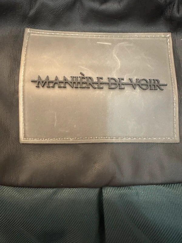 Maniere De Vior Maniere De Voir Wrap Neck Puffer Jacket Vegan Leather 4 M Size L / US 10 / IT 46 - 13 Thumbnail