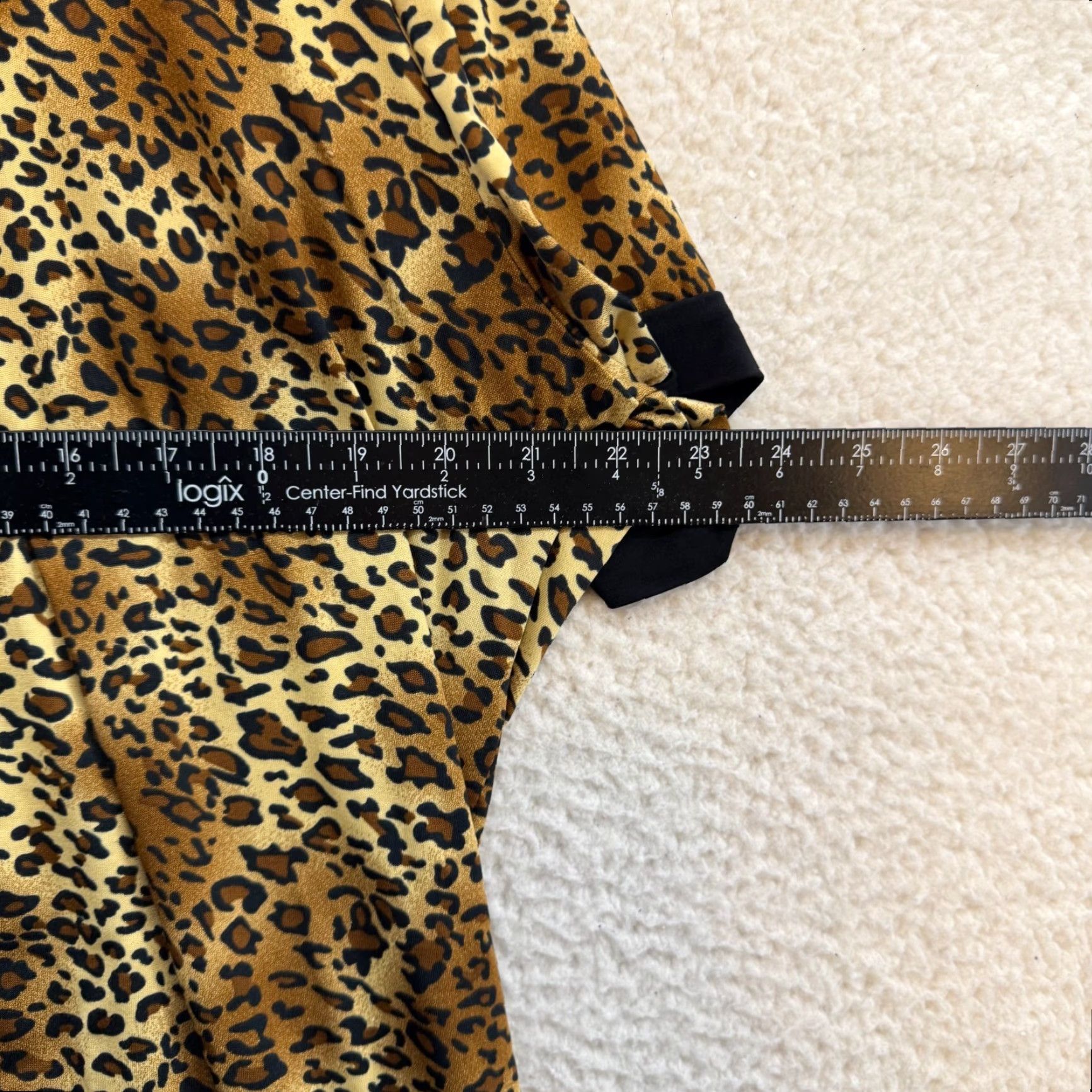 Doublet VINTAGE 90s Y2K Cheetah Leopard Top Shirt 1X XL Beige Grunge Boho McBling Slinky Stretch Double Take Womens Size XL / US 12-14 / IT 48-50 - 4 Thumbnail