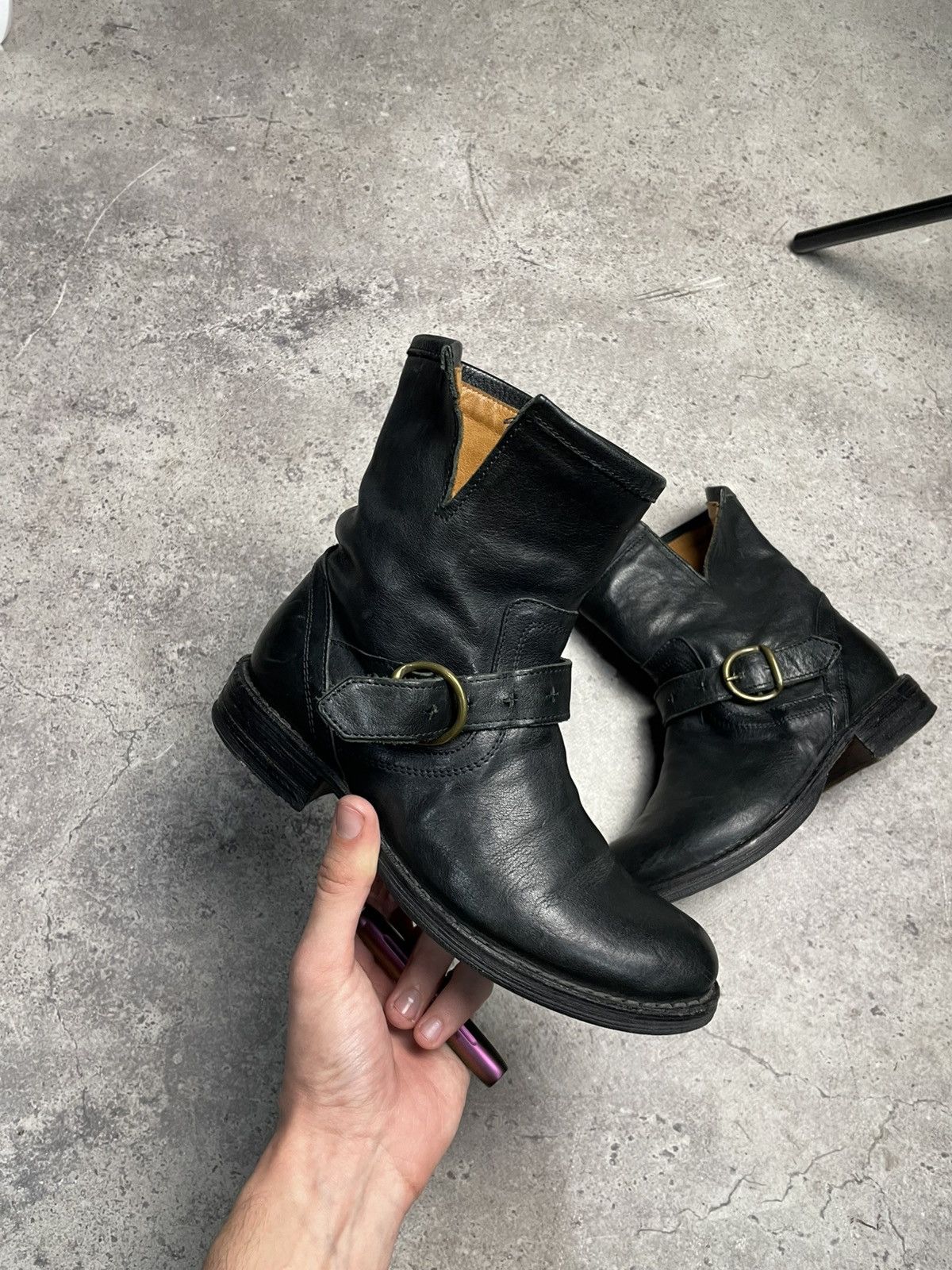 Fiorentini + Baker Fiorentini + Baker Eternity Eli Black Leather Ankle Boots Size US 6 / IT 36 - 2 Thumbnail