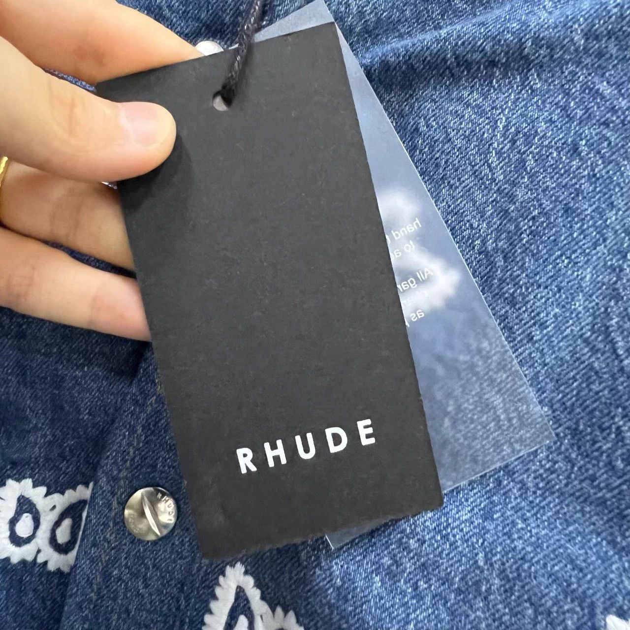 Rhude RHUDE Blue Camo Print Paneled Baseball Jacket M/L New Size US L / EU 52-54 / 3 - 4 Thumbnail