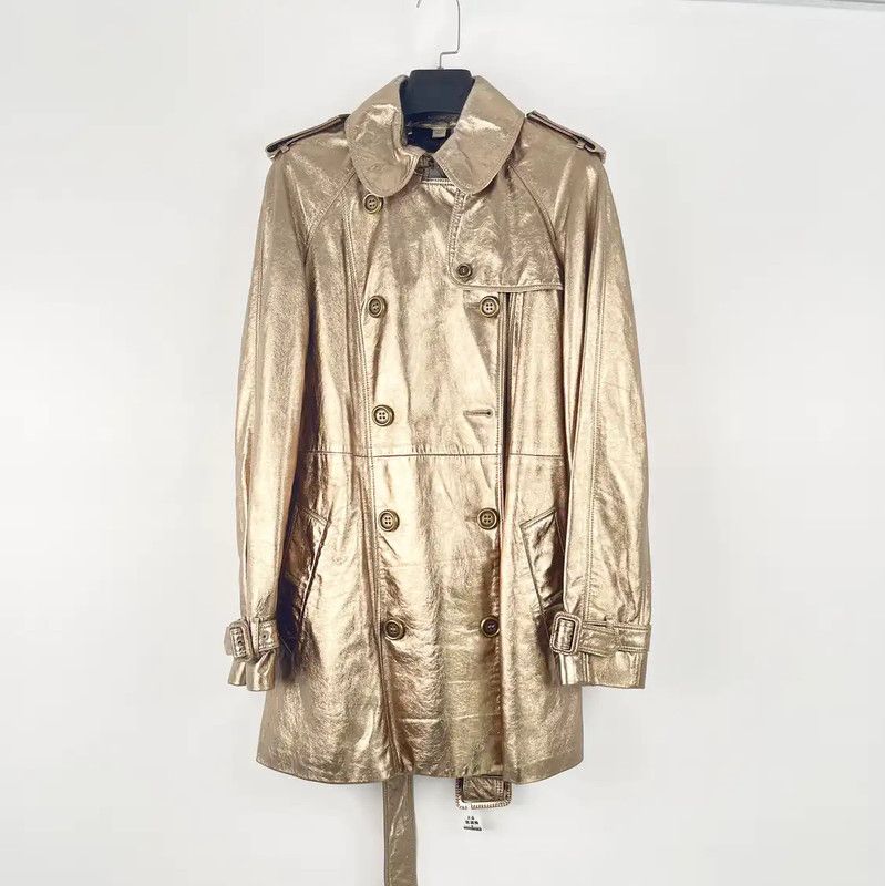 Burberry Burberry S Gold Women's Trench Coat Size S / US 4 / IT 40 - 1 Thumbnail