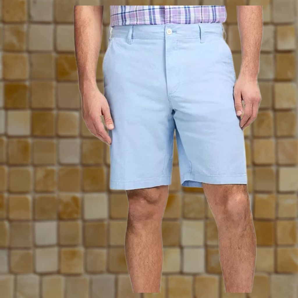 Izod IZOD CHAMBRAY SHORTS Classic 40 Blue 9.5 Inseam Mens Size US 40 / EU 56 - 1 Preview
