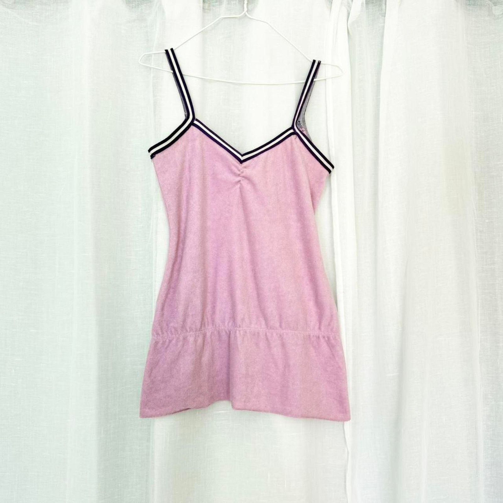 Split × Vintage ⋆୨୧˚ y2k terry cloth babydoll cami ˚୨୧⋆ Size M / US 6-8 / IT 42-44 - 1 Thumbnail