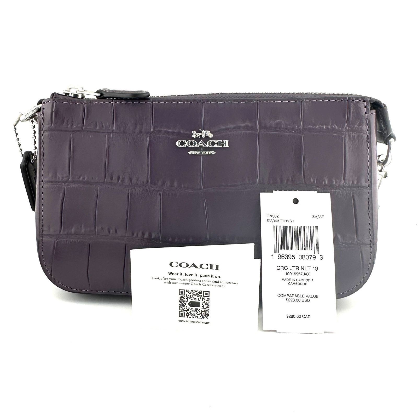 Coach Coach Nolita 19 in Amethyst Purple Crocodile Leather CN382 Size ONE SIZE - 6 Thumbnail