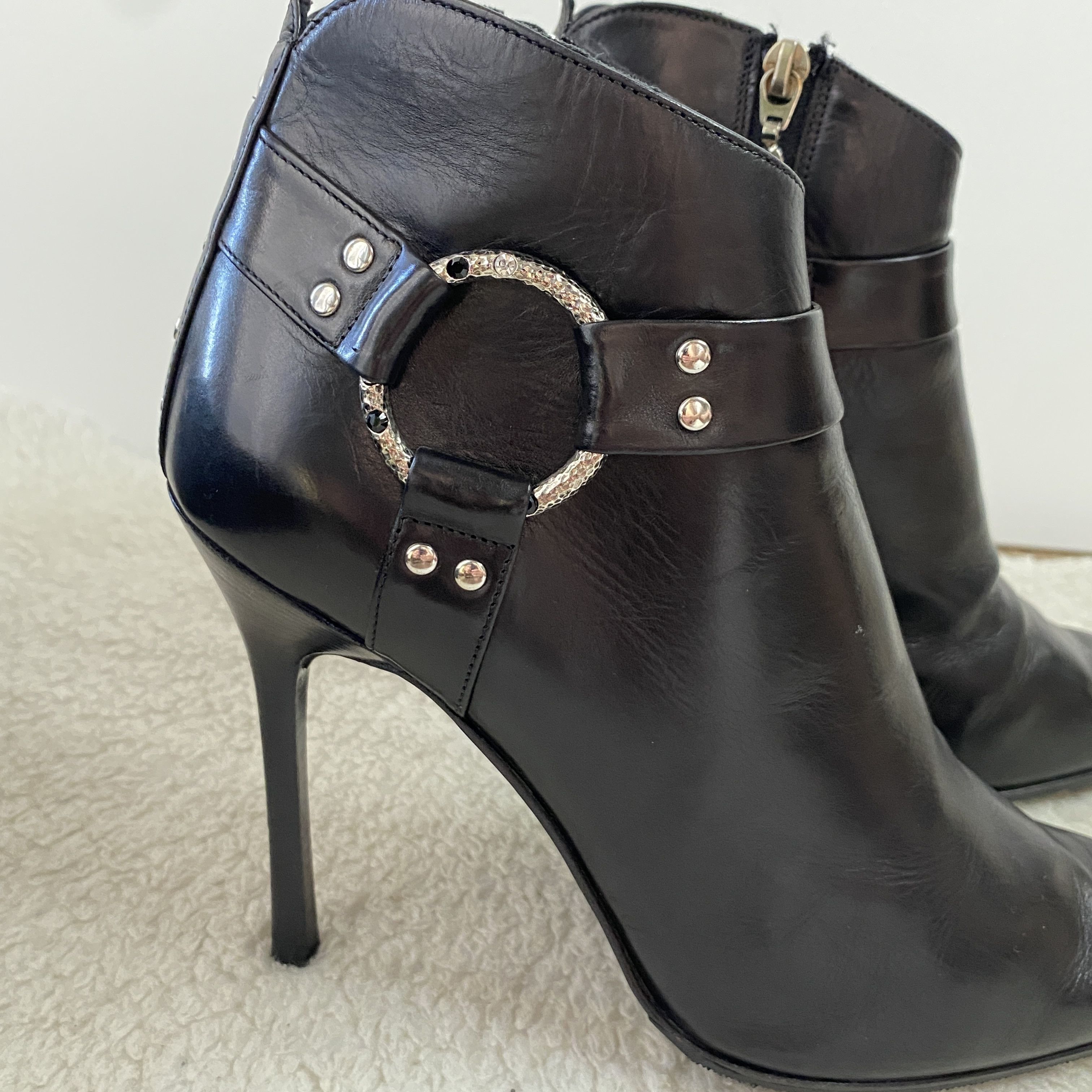 Other Cesare Paciotti Baby Lux Rare Black Leather Ankle Boots Size US 9.5 / IT 39.5 - 11 Thumbnail