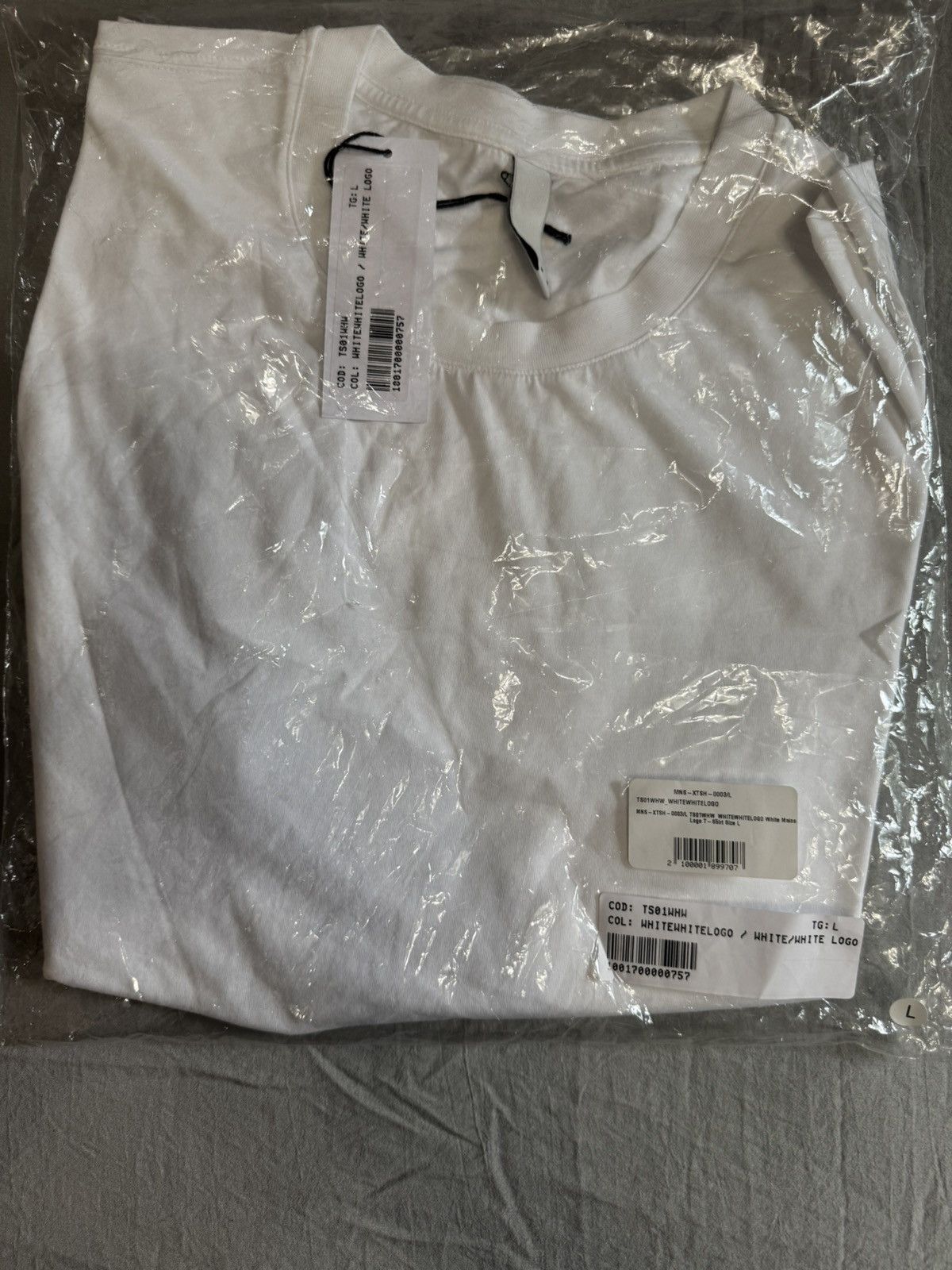 MAINS Mains London White Blue Logo Tee Size US L / EU 52-54 / 3 - 4 Thumbnail