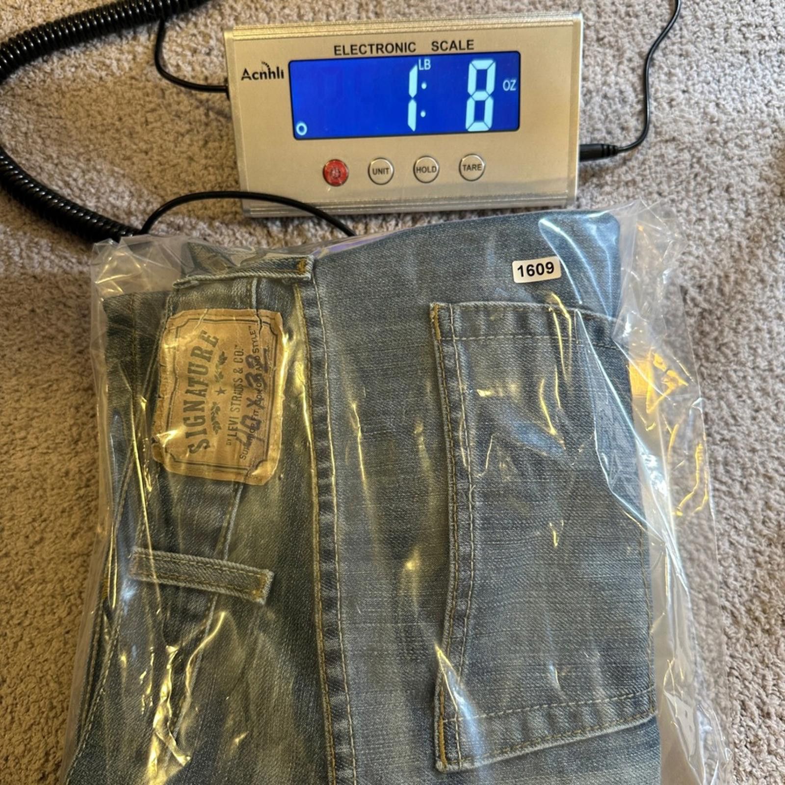 Levi's Levis Signature Straight Leg Jeans Men 40x32 Blue Denim Size US 40 / EU 56 - 7 Thumbnail