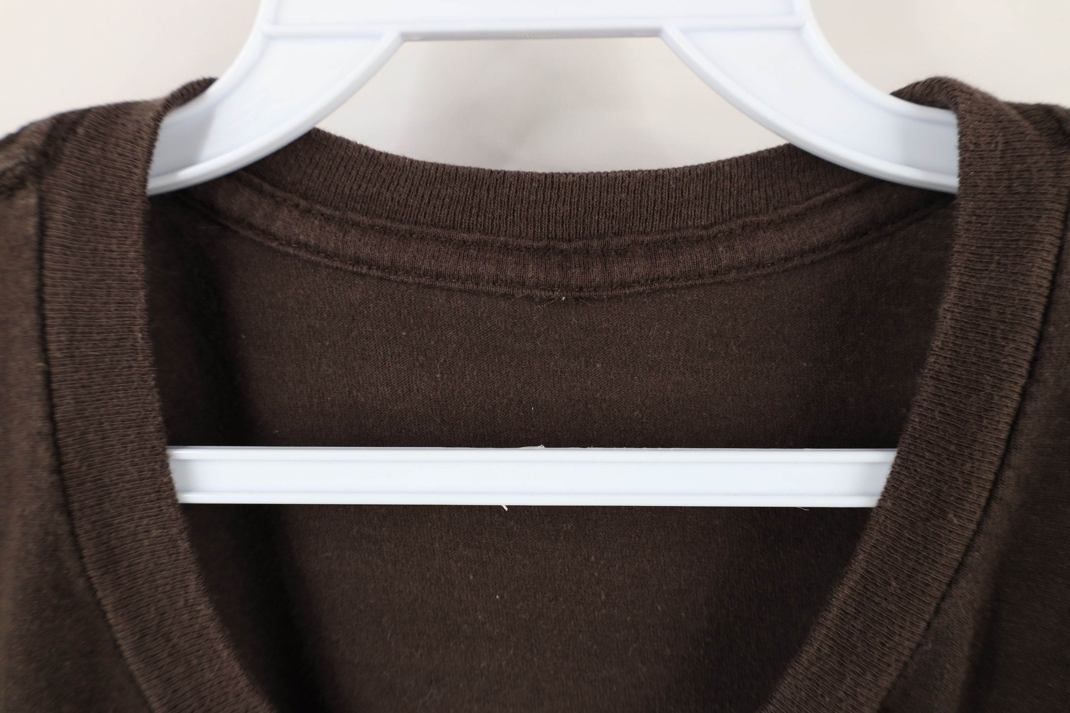 Vintage Vintage 90s Streetwear Blank Short Sleeve T-Shirt Brown Size US XXL / EU 58 / 5 - 7 Thumbnail