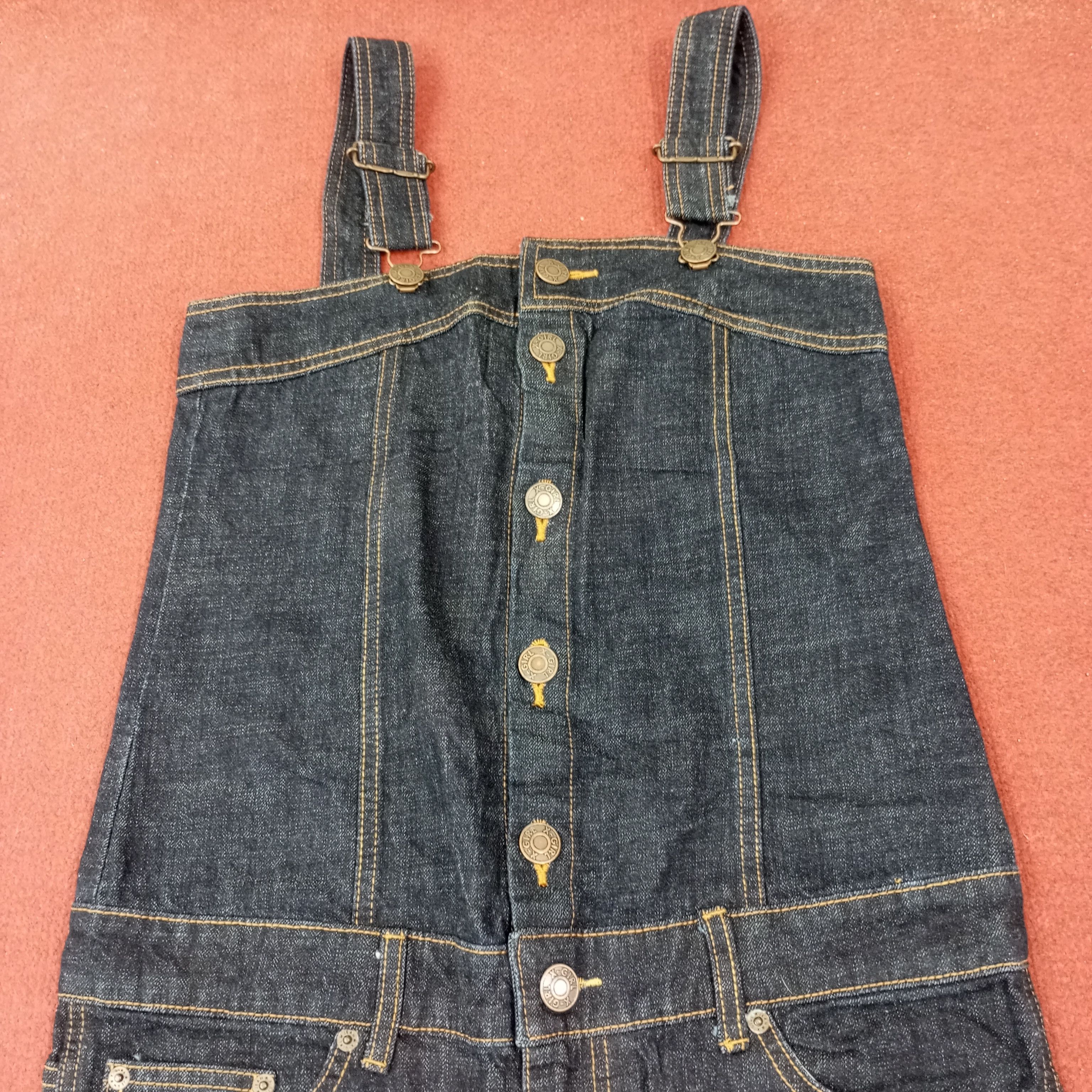 Other X-Girl Japanese Streetwear Style Overall Jeans c235n13 Size US 35 - 2 Thumbnail