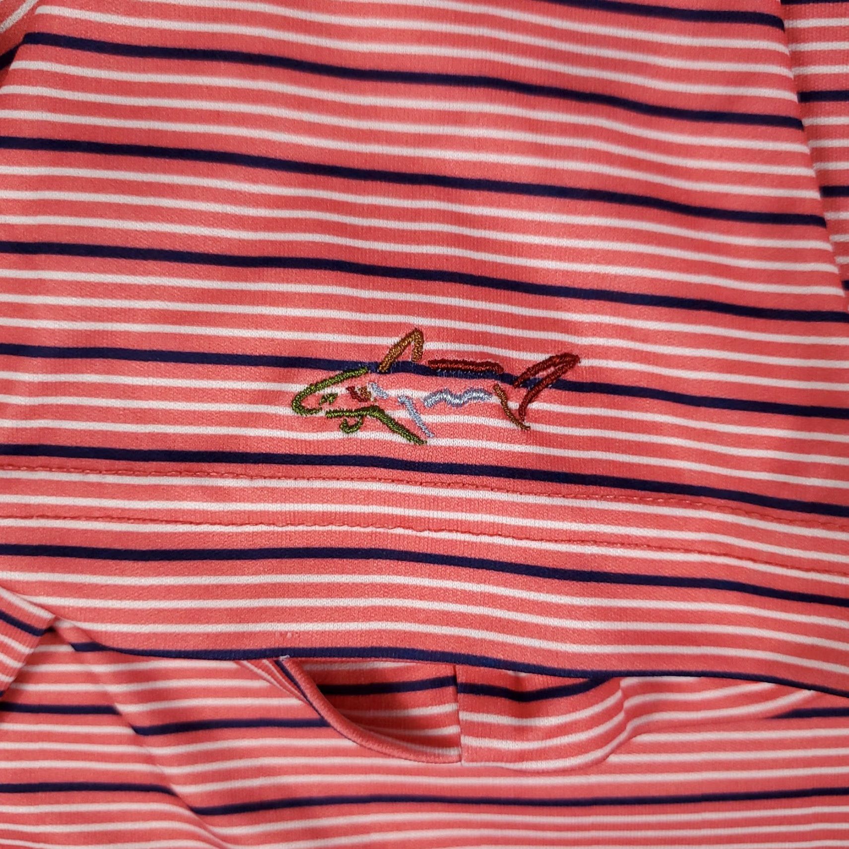 Vintage Greg Norman Polo Shirt Mens L Pink Striped Shark Golf Short Sleeve Polo Shirt Vintage? No. Size US L / EU 52-54 / 3 - 4 Thumbnail