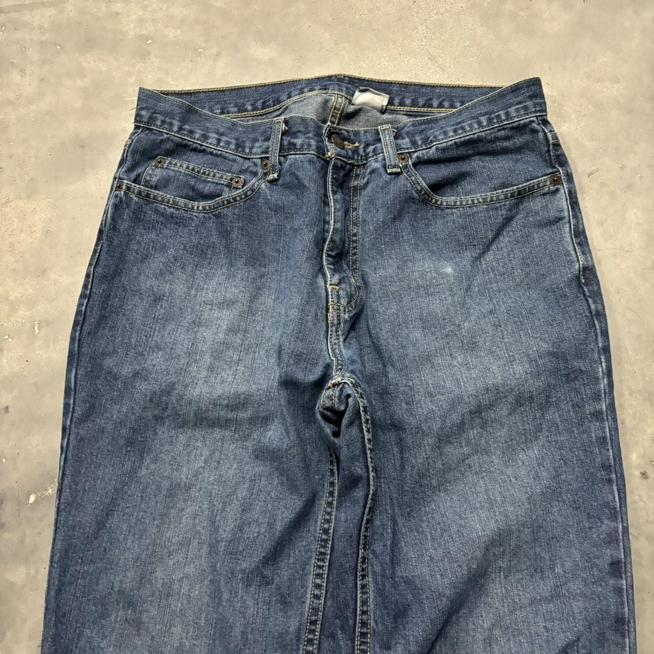 Japanese Brand × Vintage Crazy Vintage Y2K/2000s Grunge Dark Wash Essential Denim Jeans! Size US 32 / EU 48 - 5 Thumbnail