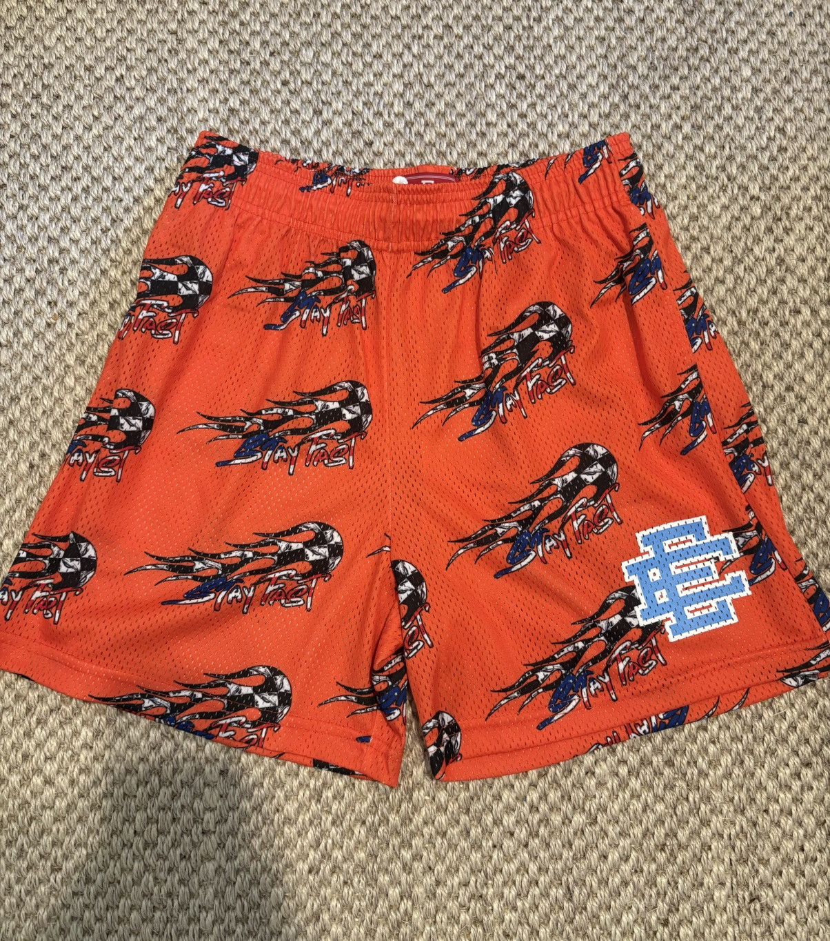 Matty Boy Matty Boy x Eric Emanuel Shorts Stay Fast Orange/Red size L Size US 34 / EU 50 - 1 Thumbnail