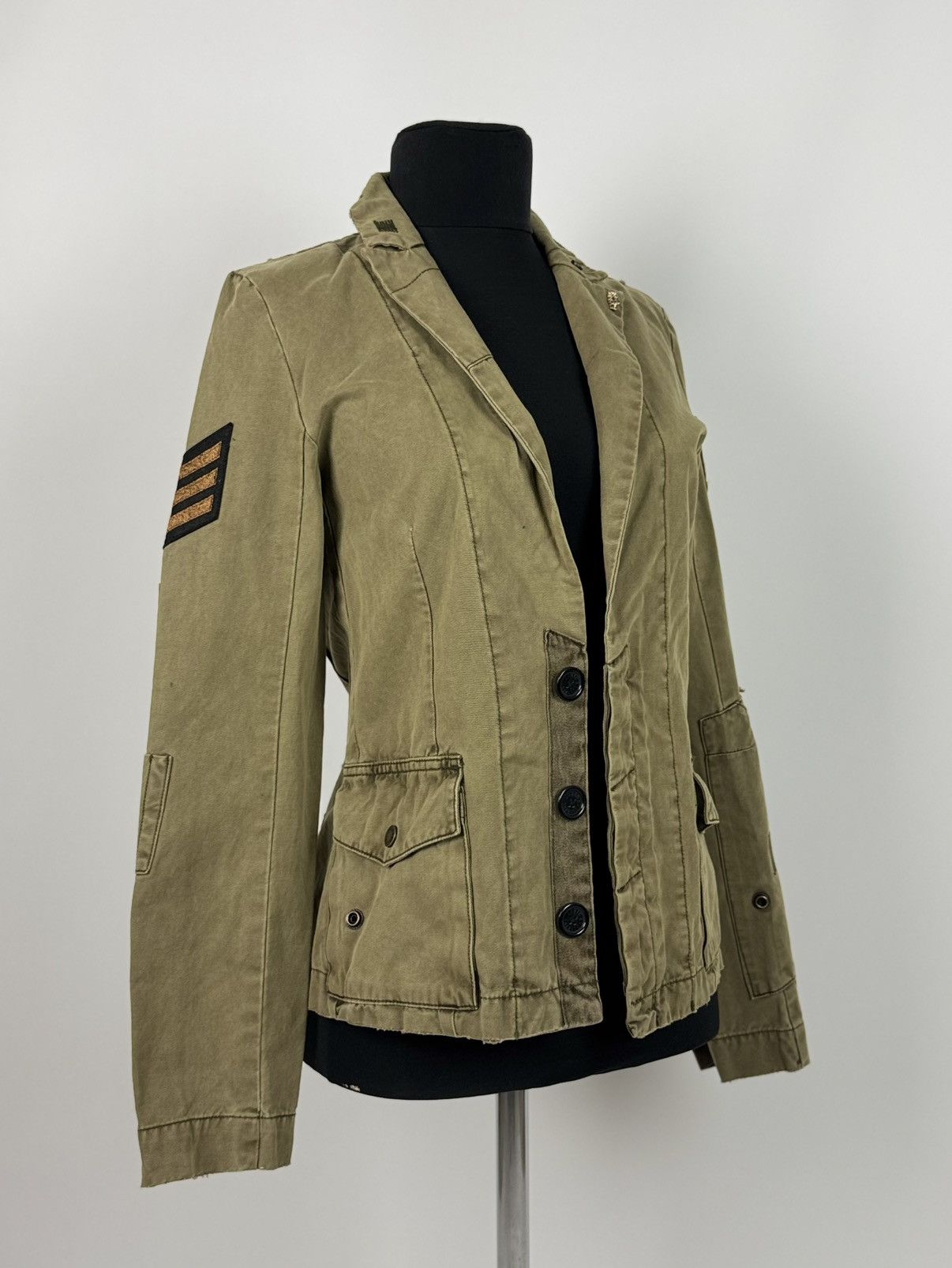 Zadig & Voltaire NWT Zadig&Voltaire Virginia Grunge Perm Khaki Jacket Size XS / US 0-2 / IT 36-38 - 2 Thumbnail