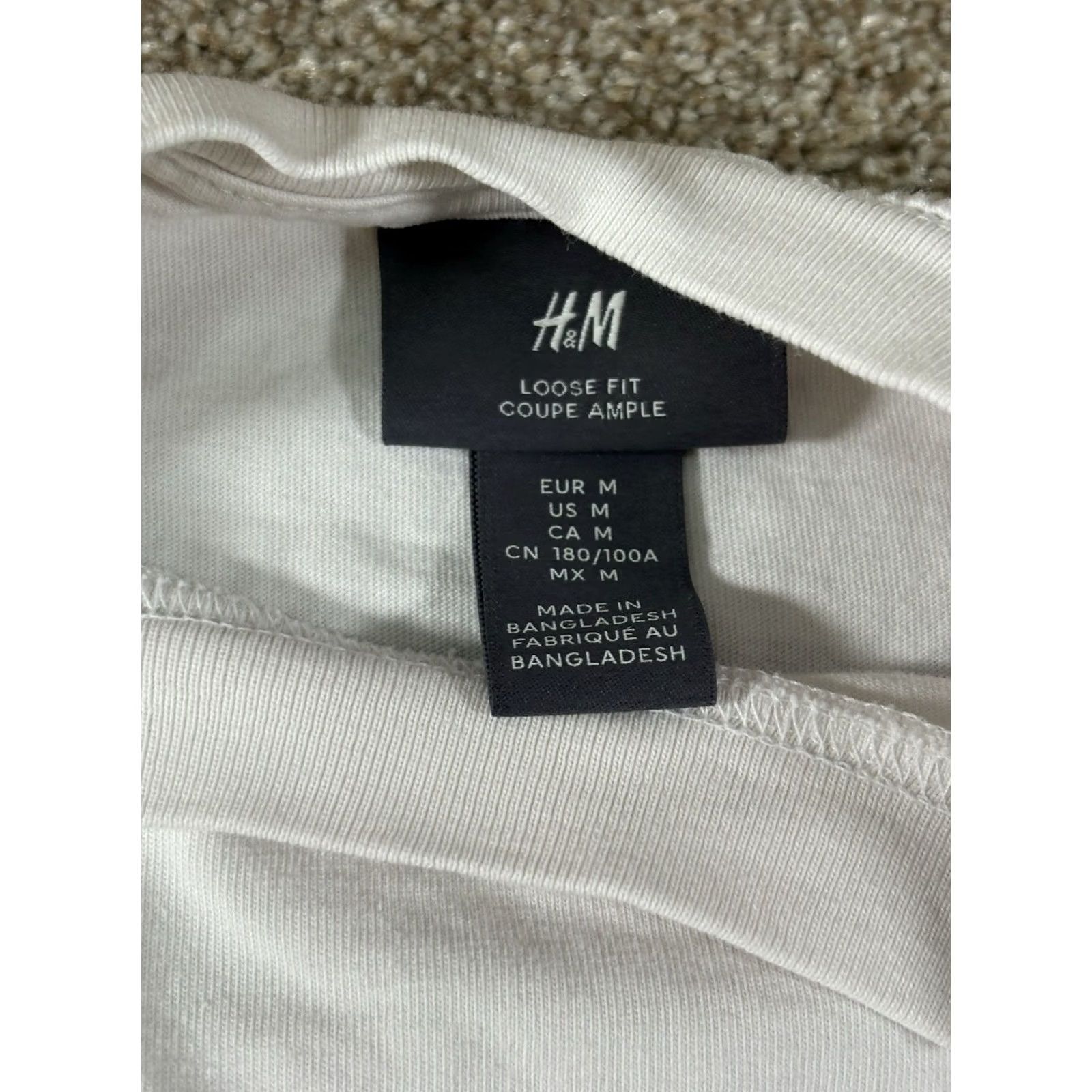 H&M H&M Sound of Nostalgia Graphic T-Shirt Men’s Medium Short Sleeve Crew Neck White 100% Cotton Regular Fit Vintage No Size US L / EU 52-54 / 3 - 5 Thumbnail