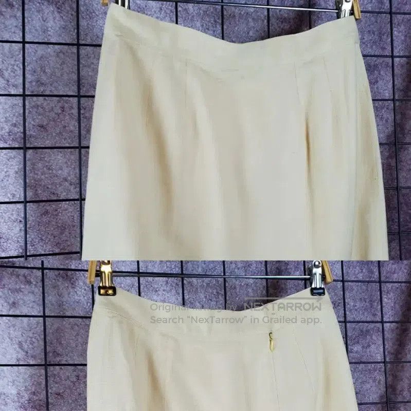 Dior Dior Midi Skirt in Light Yellow Linen Blend . Size 27" / US 4 / IT 40 - 4 Thumbnail