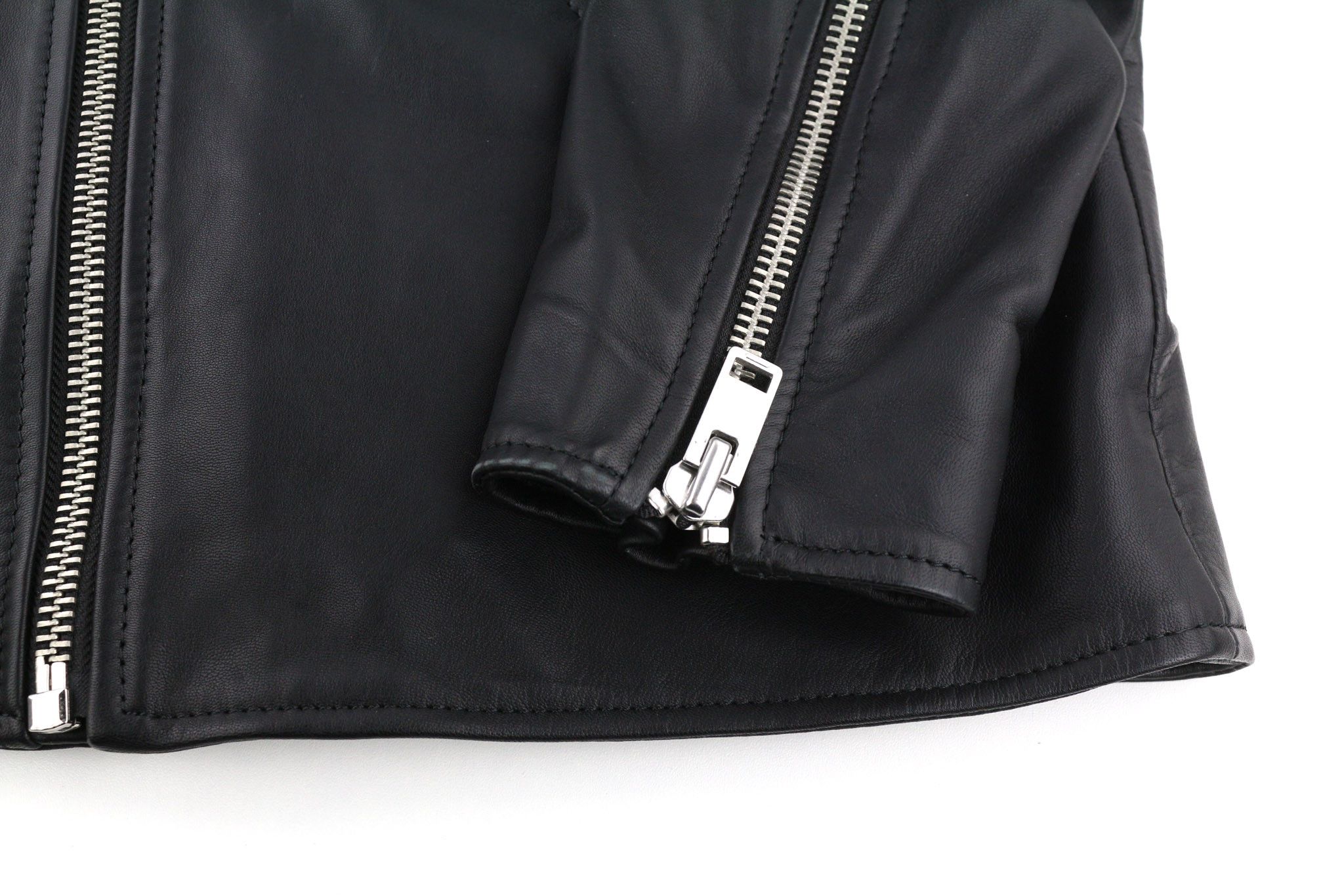 Diesel R-PUSMIR S Black Sheep Leather Zip Lined Jacket 81723 Size US S / EU 44-46 / 1 - 6 Thumbnail