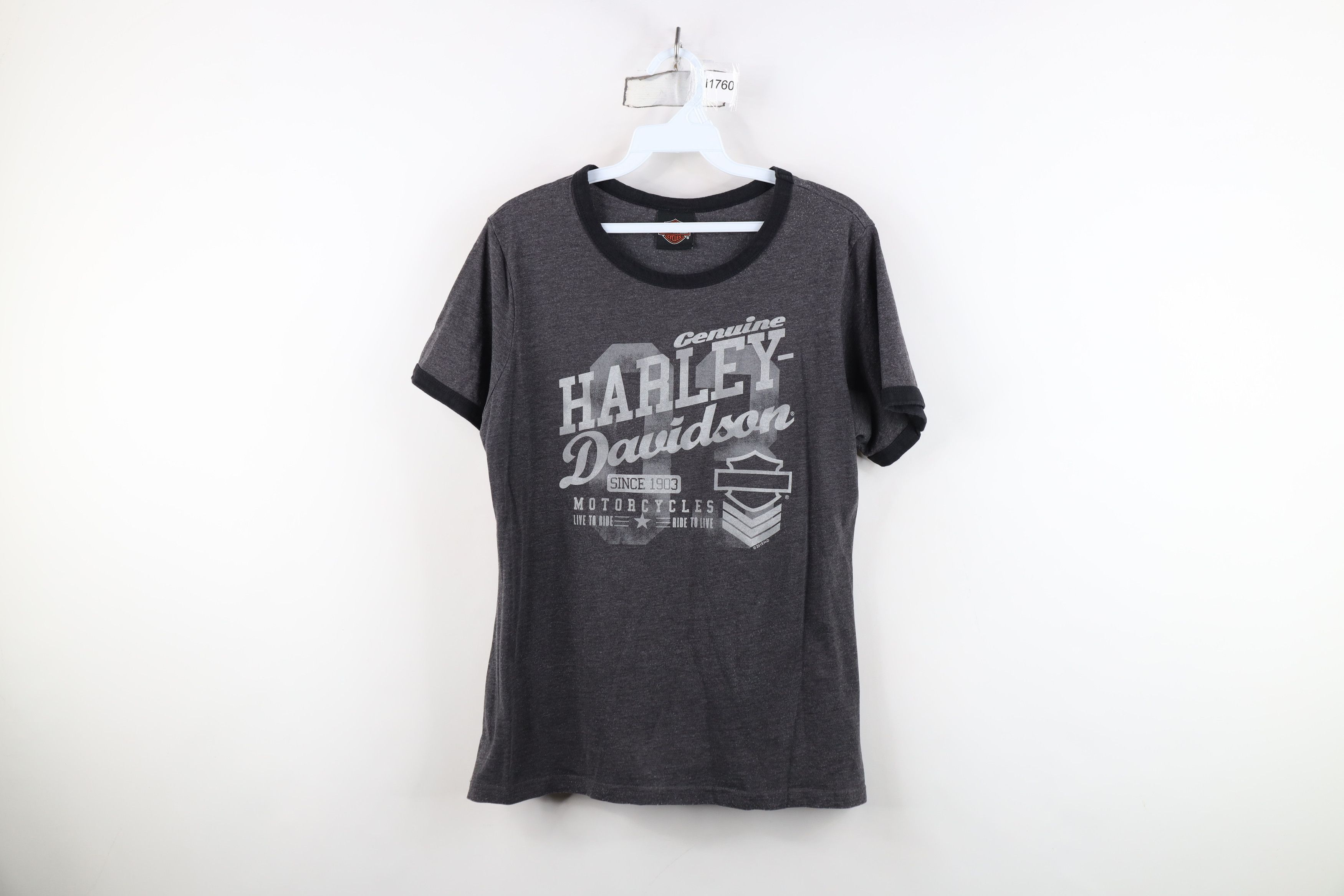 Harley Davidson Vintage Y2K Harley Davidson Jersey Knit Ringer T-Shirt Size L / US 10 / IT 46 - 1 Thumbnail