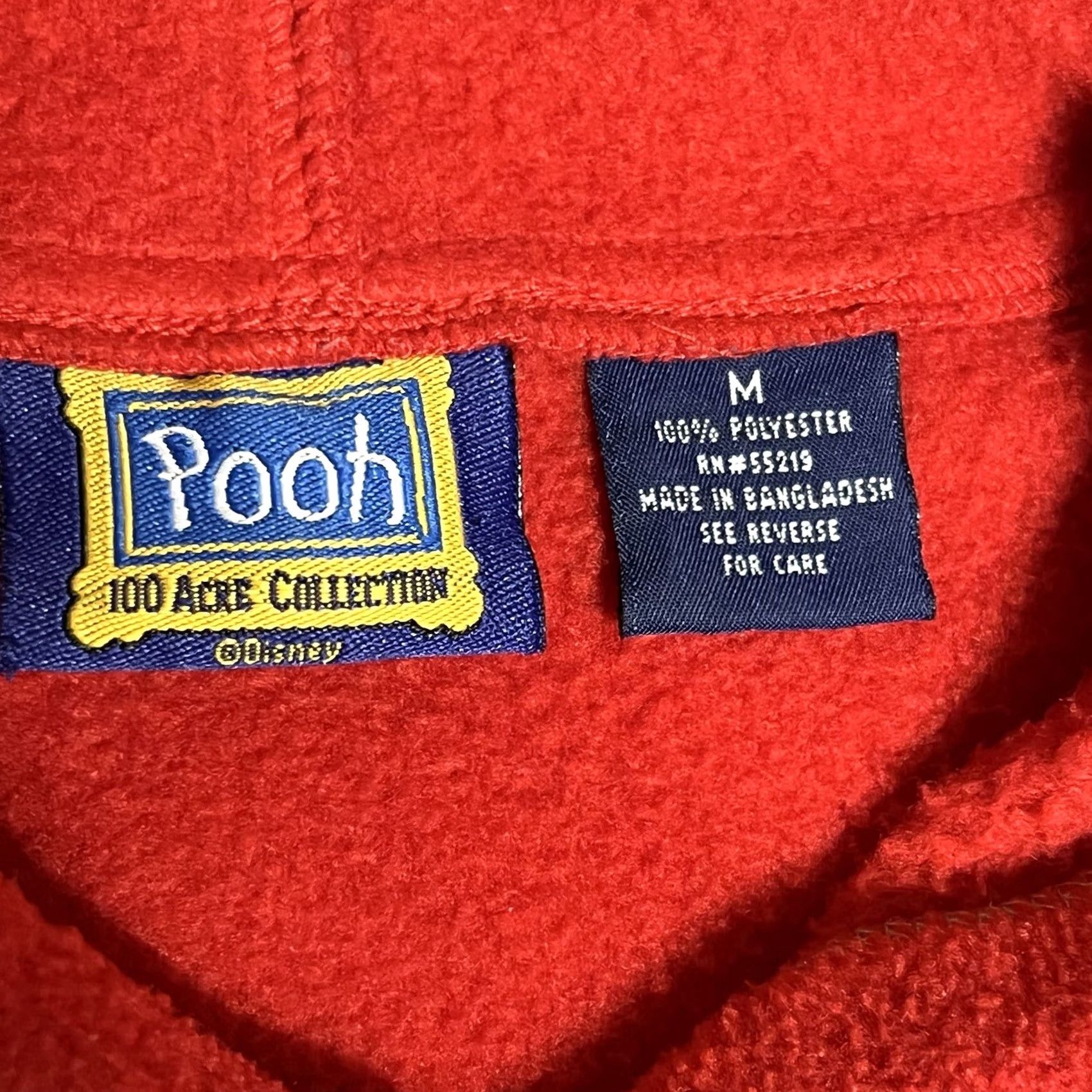 Disney Disney Winnie The Pooh 100 Acre Collection Hoodie Women M Red Fleece Pullover Logo Cartoon Pooh Size M / US 6-8 / IT 42-44 - 7 Thumbnail