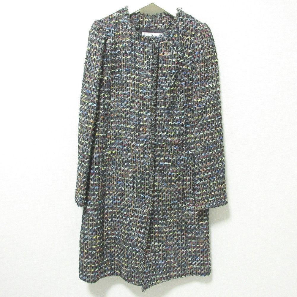 Other Other Mystrada × Kozue Anzai Collaboration Tweed Long Jacket Others Outerwear 32343820 DUTY FREE for USA Size ONE SIZE - 1 Thumbnail