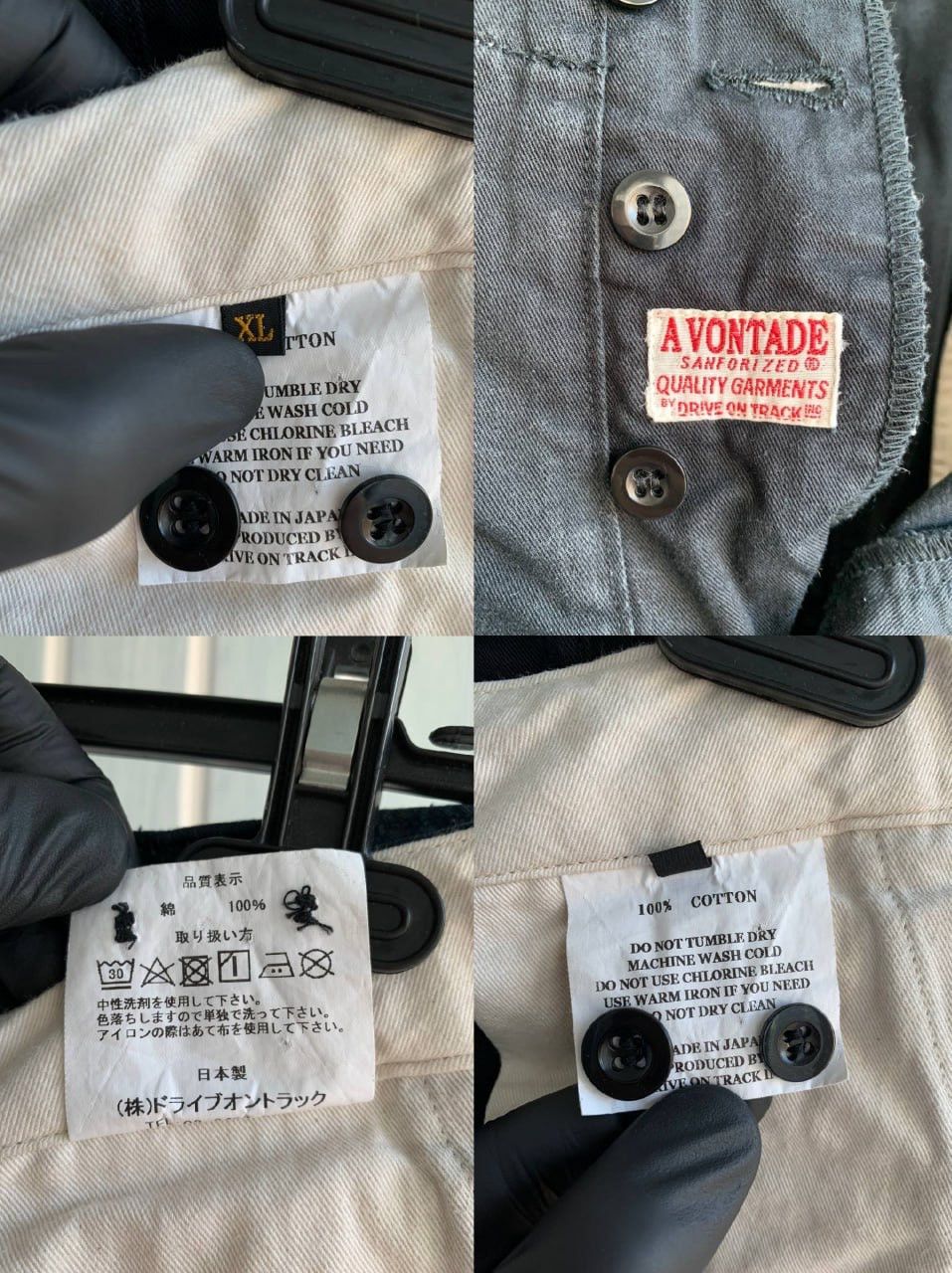 *A VONTADE × Japanese Brand A VONTADE Navy Sanforized Cotton By Drive On Track Trousers Size US 33 - 19 Thumbnail