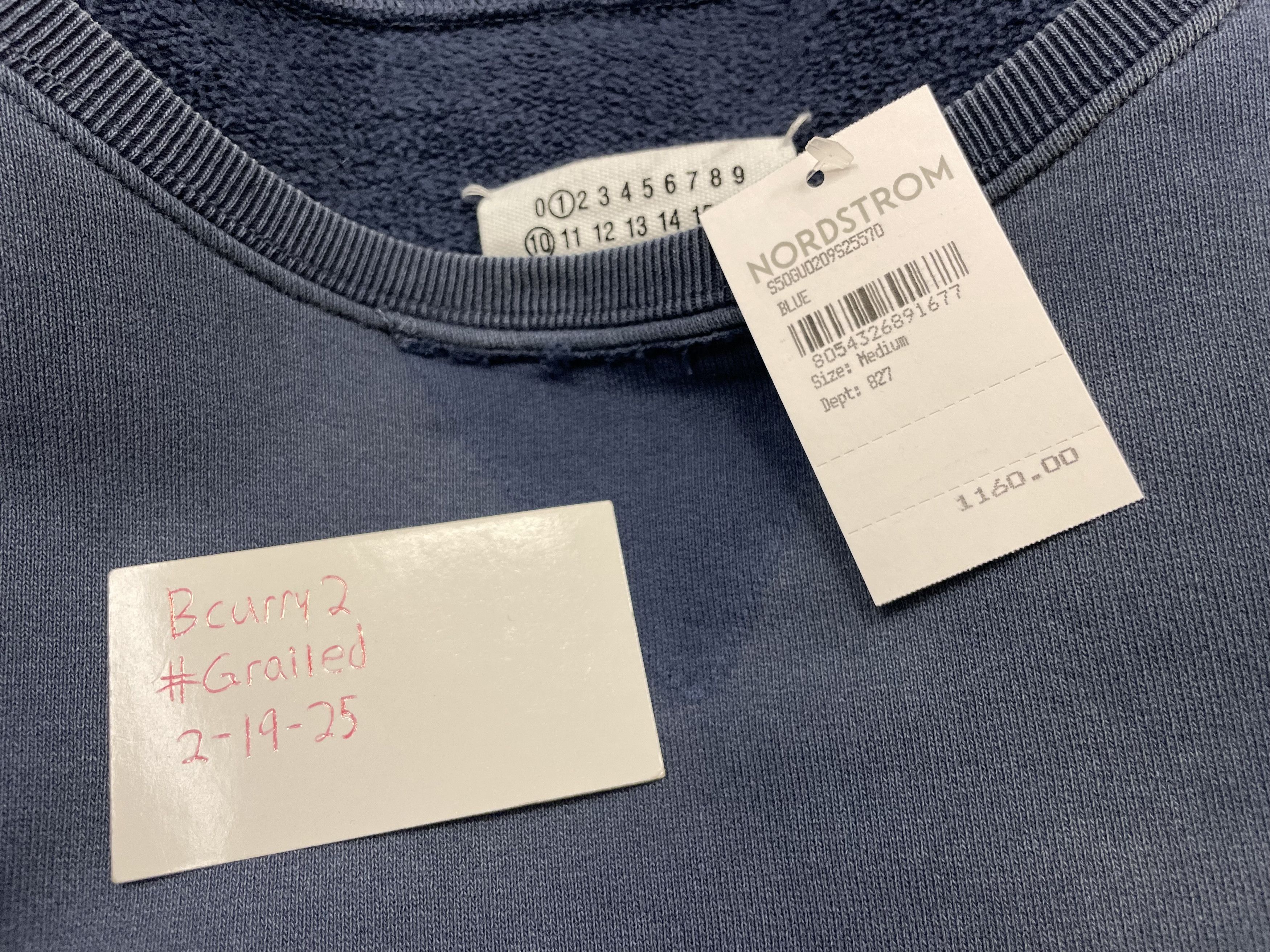 Maison Margiela Maison Margiela Distressed Appliqué Sweatshirt Retail: $1160 Size US M / EU 48-50 / 2 - 3 Thumbnail