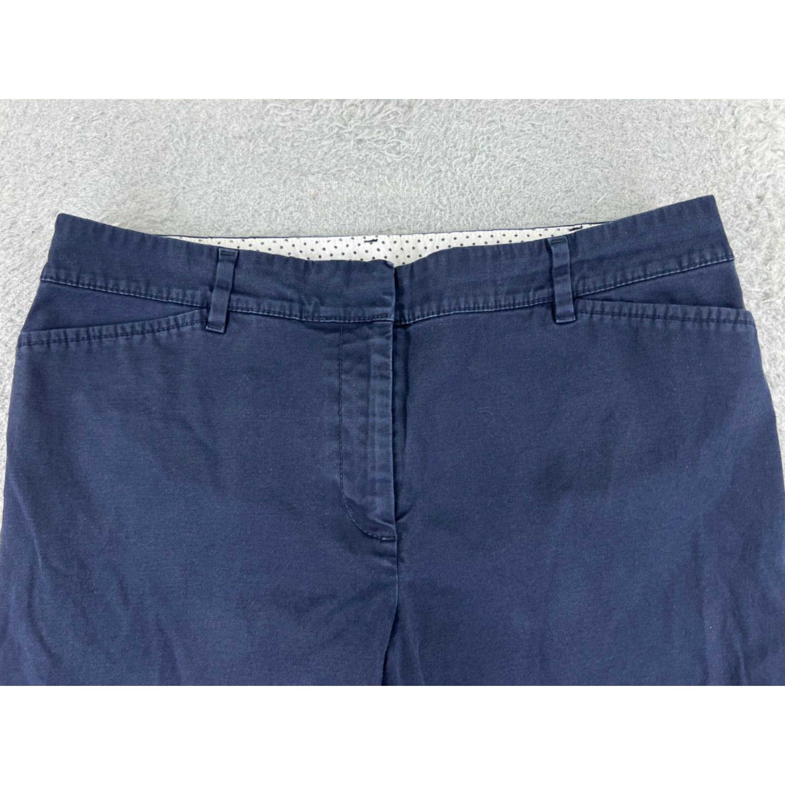 Talbots Talbots Pants Womens 6P Capri Blue Cotton Blend Stretch Flat Front Pockets Regular Petite 21in Inseam Mens? Womens Size 28" / US 6 / IT 42 - 4 Thumbnail