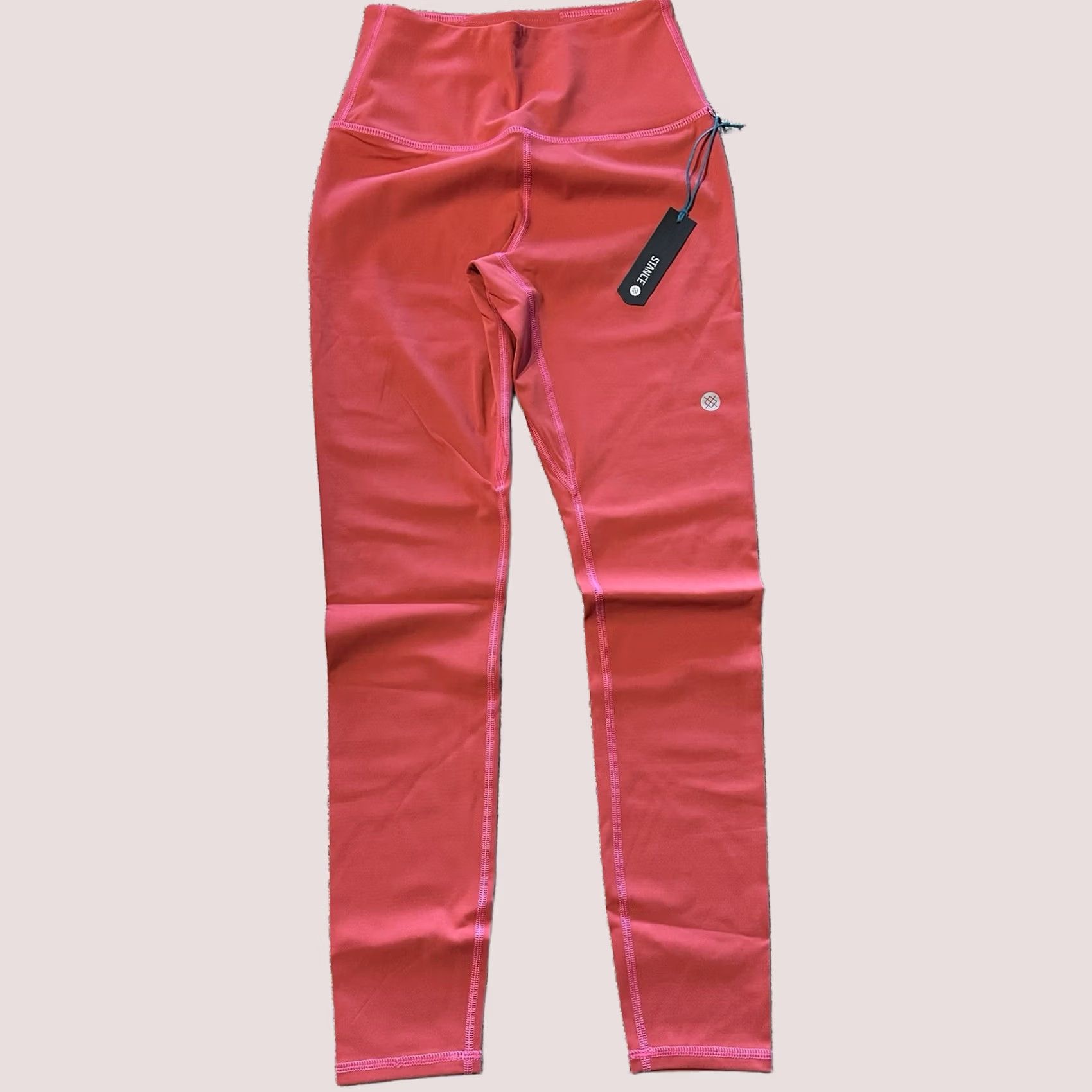 Vintage Stance Leggings Women's XS 26” Inseam 7/8 Happenings Ultra Soft Nylon Blend Red Size 26" / US 2 / IT 38 - 1 Thumbnail