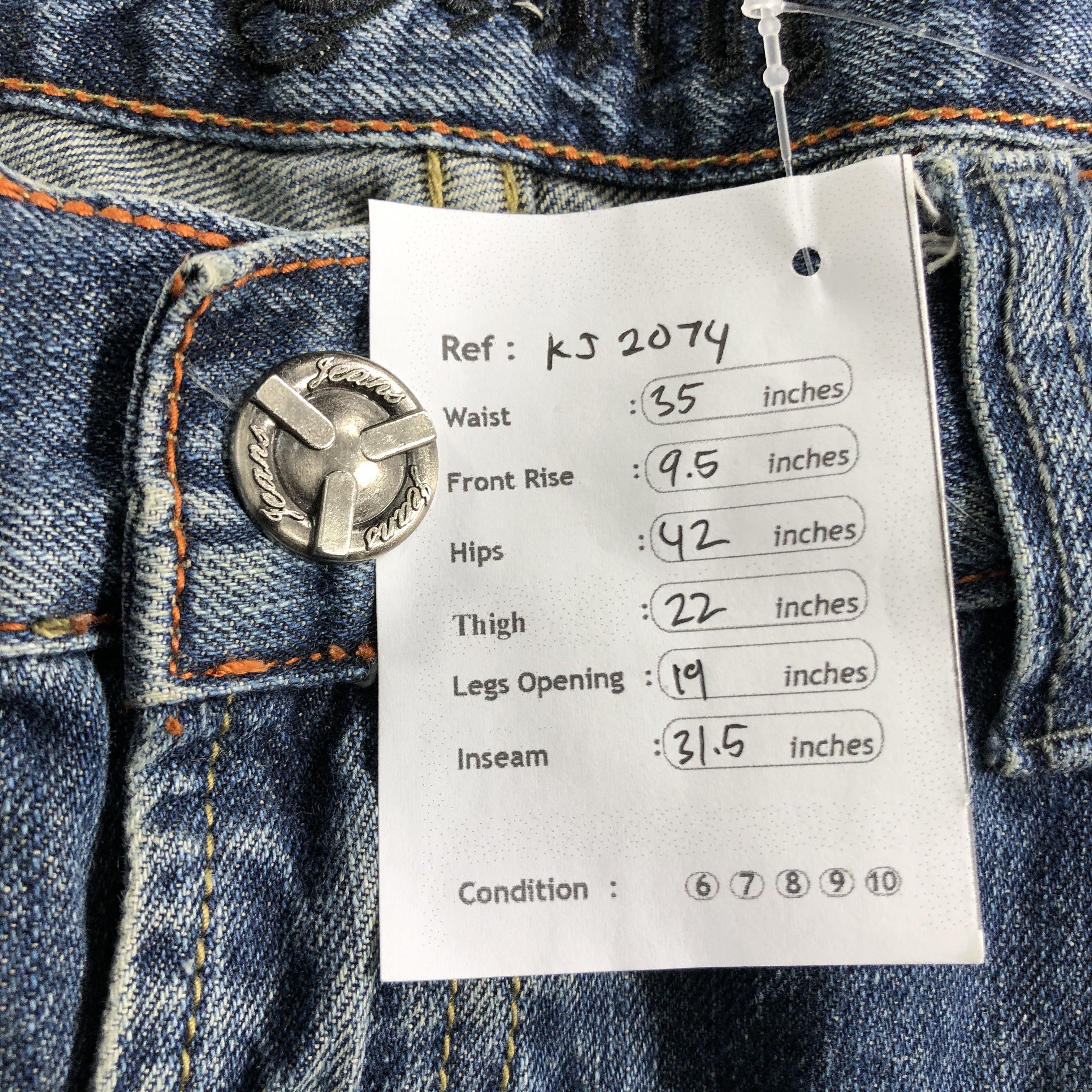 Japanese Brand Distressed Japanese Brand Flared Jeans KJ2074 Size US 35 - 11 Thumbnail